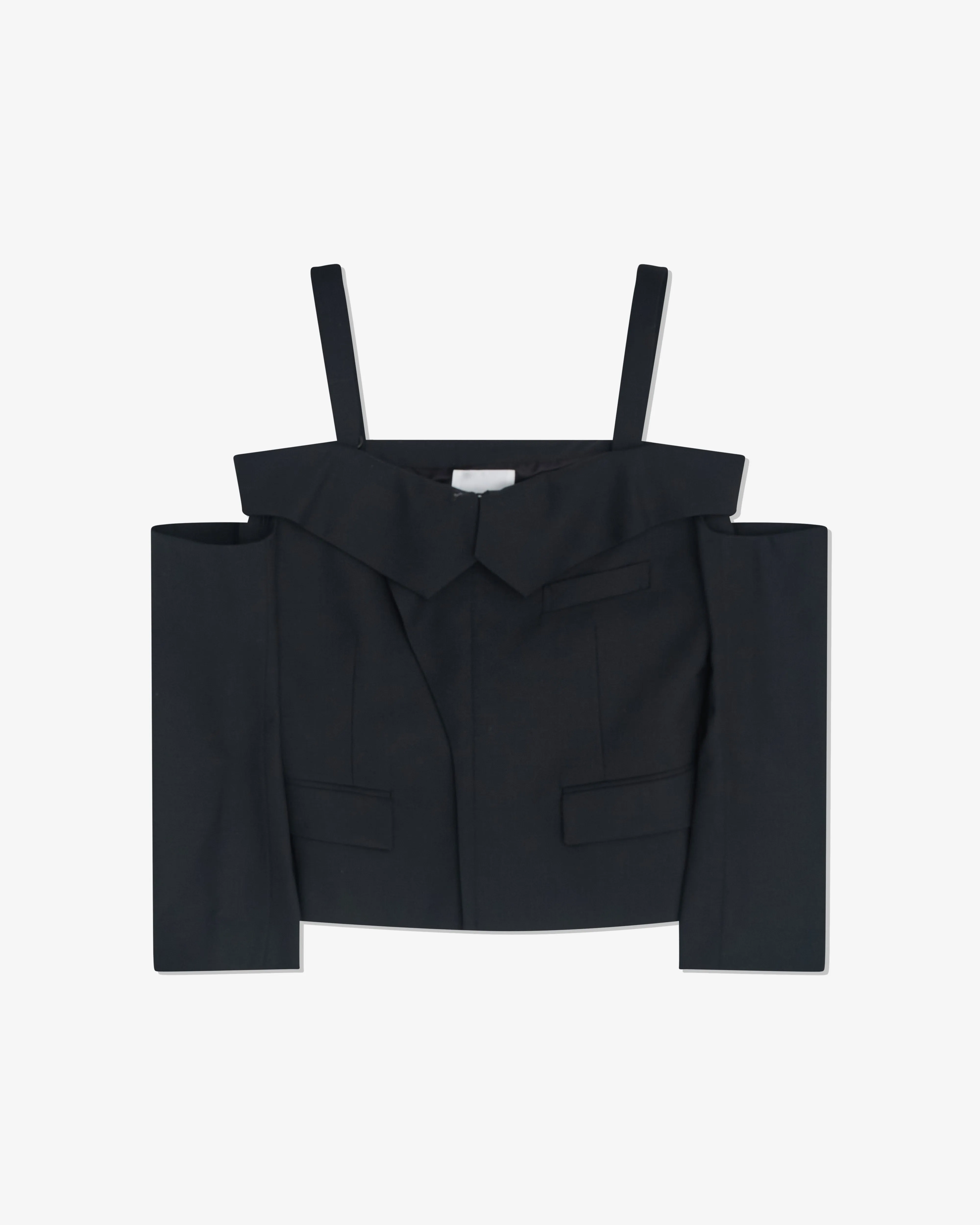 Noir Kei Ninomiya - Women's Off Shoulder Cropped Jacket - (Black)