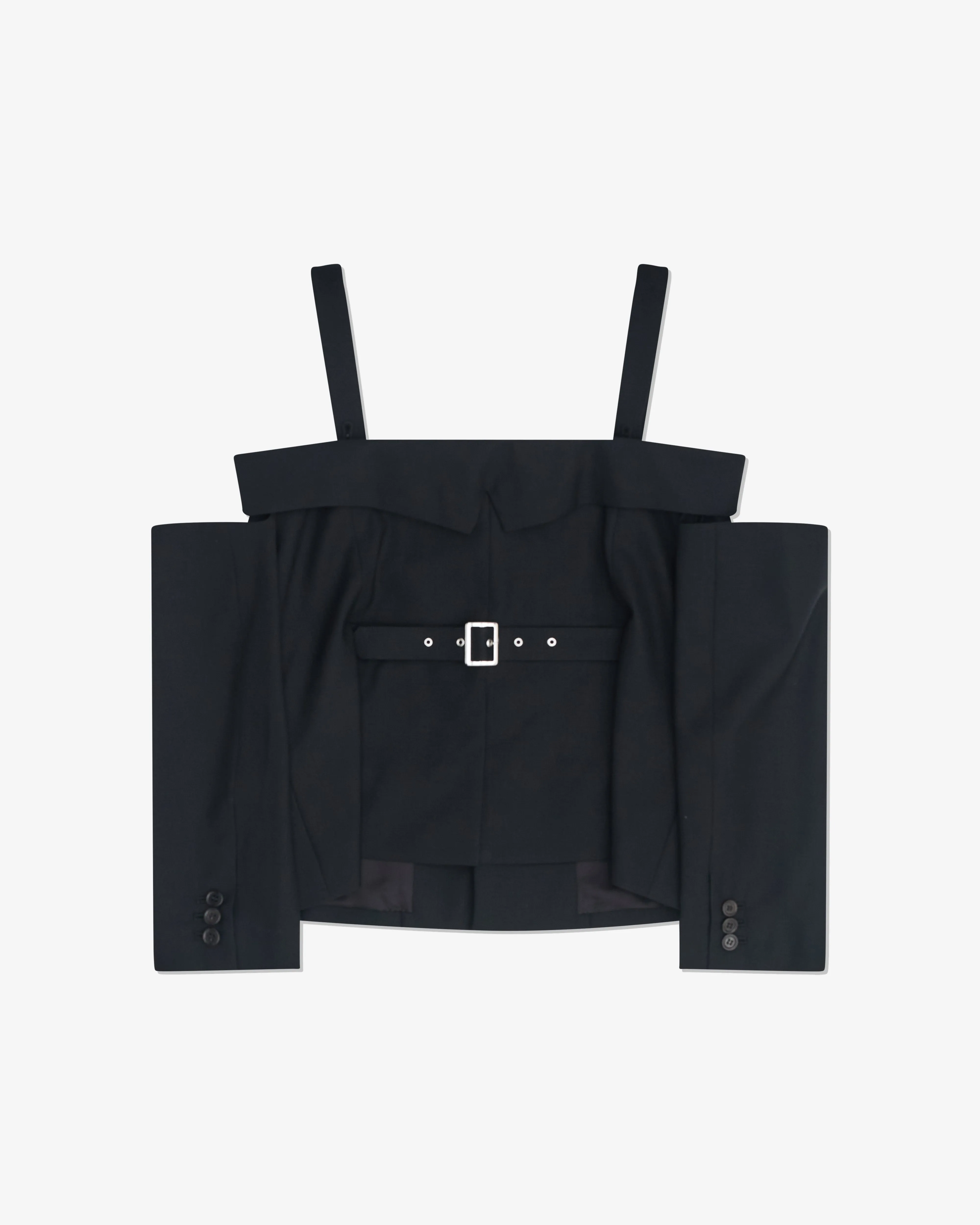 Noir Kei Ninomiya - Women's Off Shoulder Cropped Jacket - (Black)