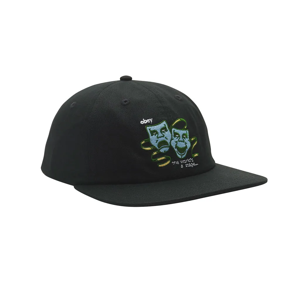 OBEY WORLD STAGE 6 PANEL SNAPBACK // BLACK