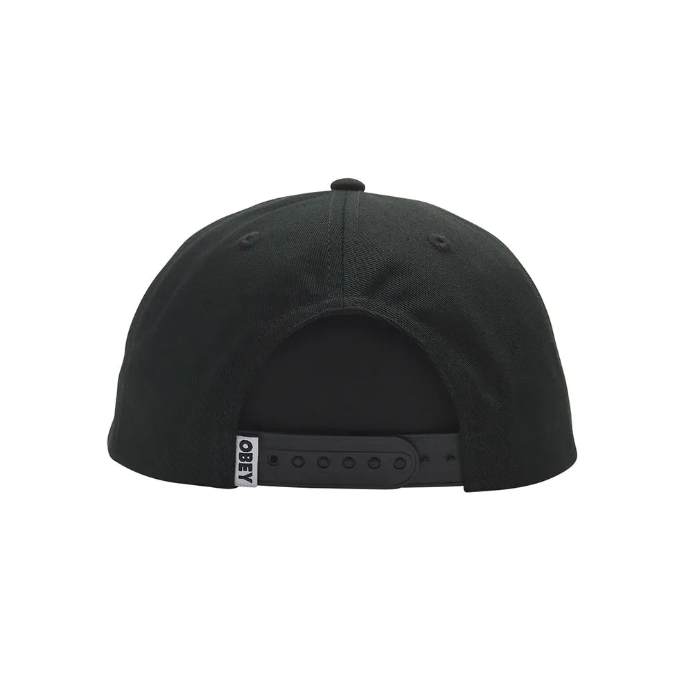 OBEY WORLD STAGE 6 PANEL SNAPBACK // BLACK
