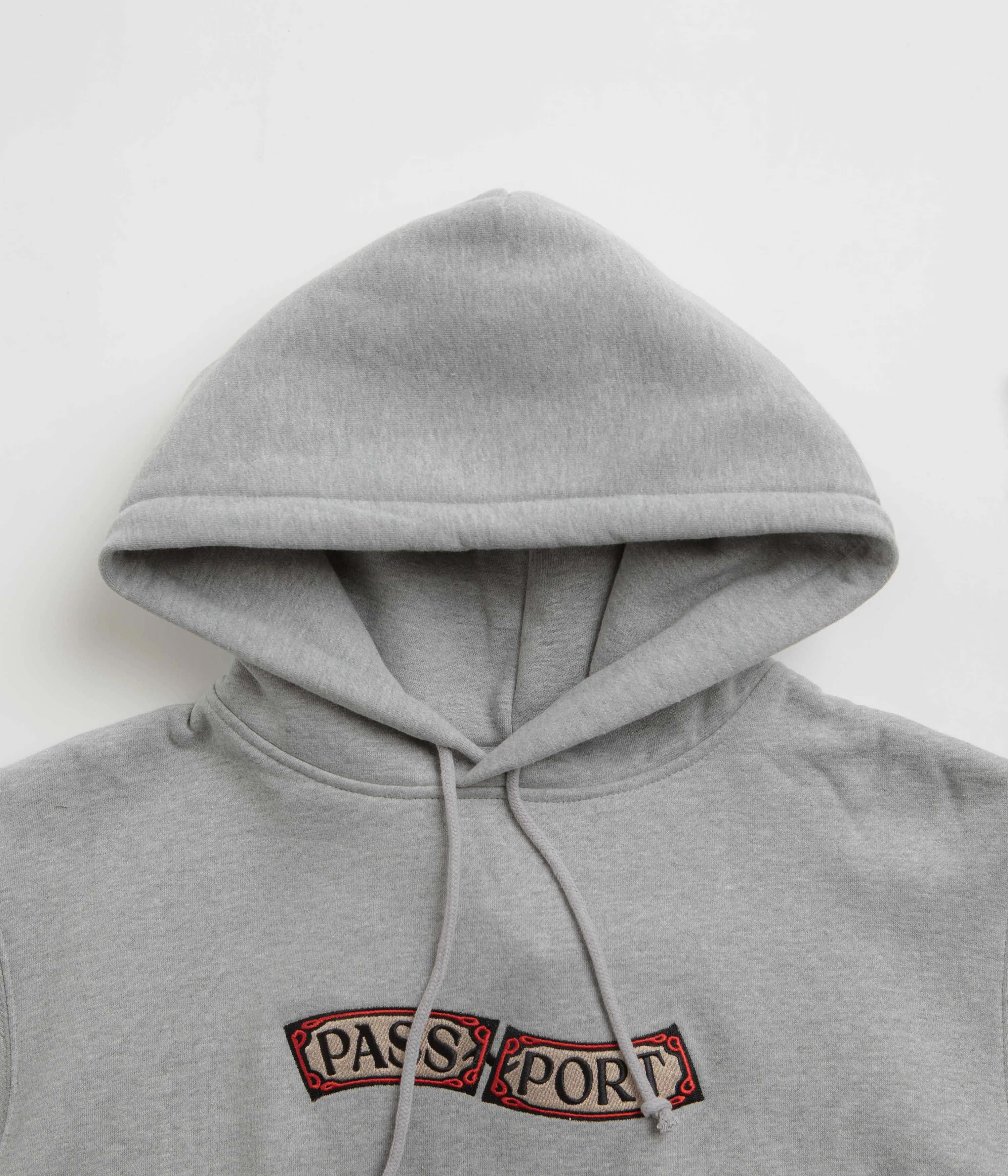 Pass Port Red Flag Hoodie - Ash