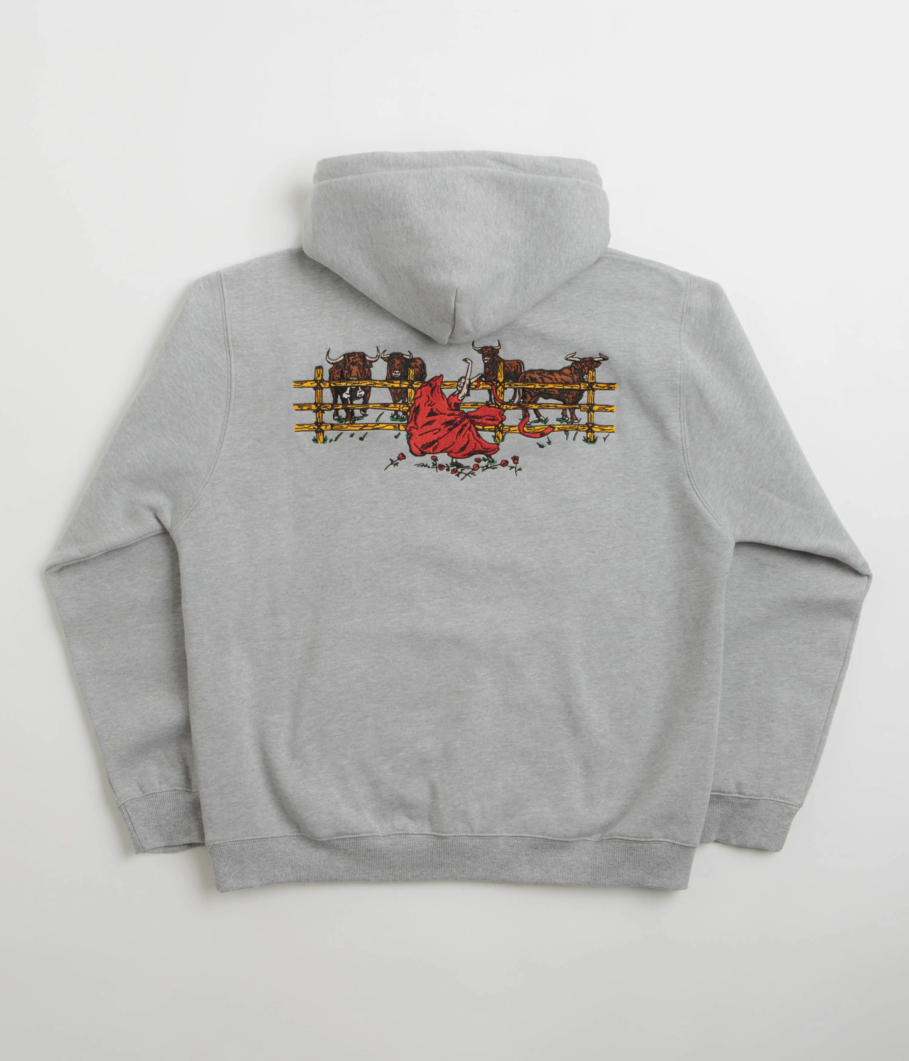 Pass Port Red Flag Hoodie - Ash
