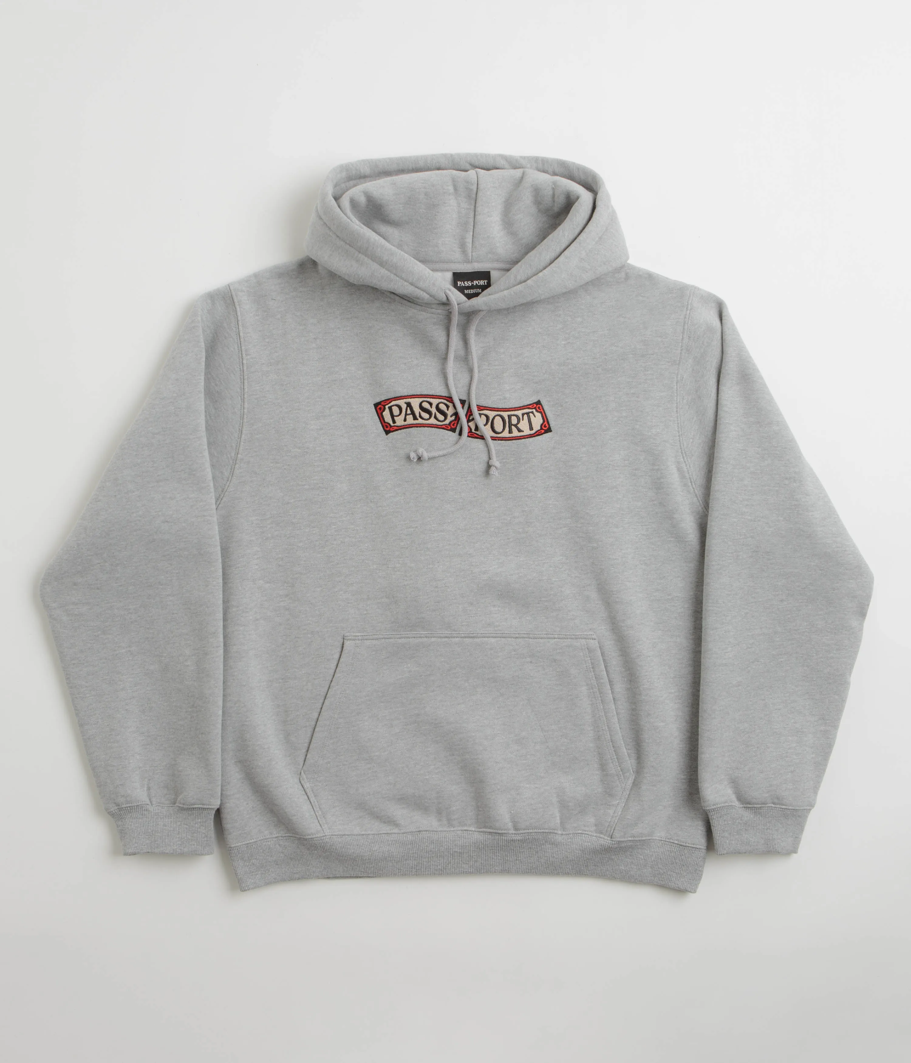 Pass Port Red Flag Hoodie - Ash
