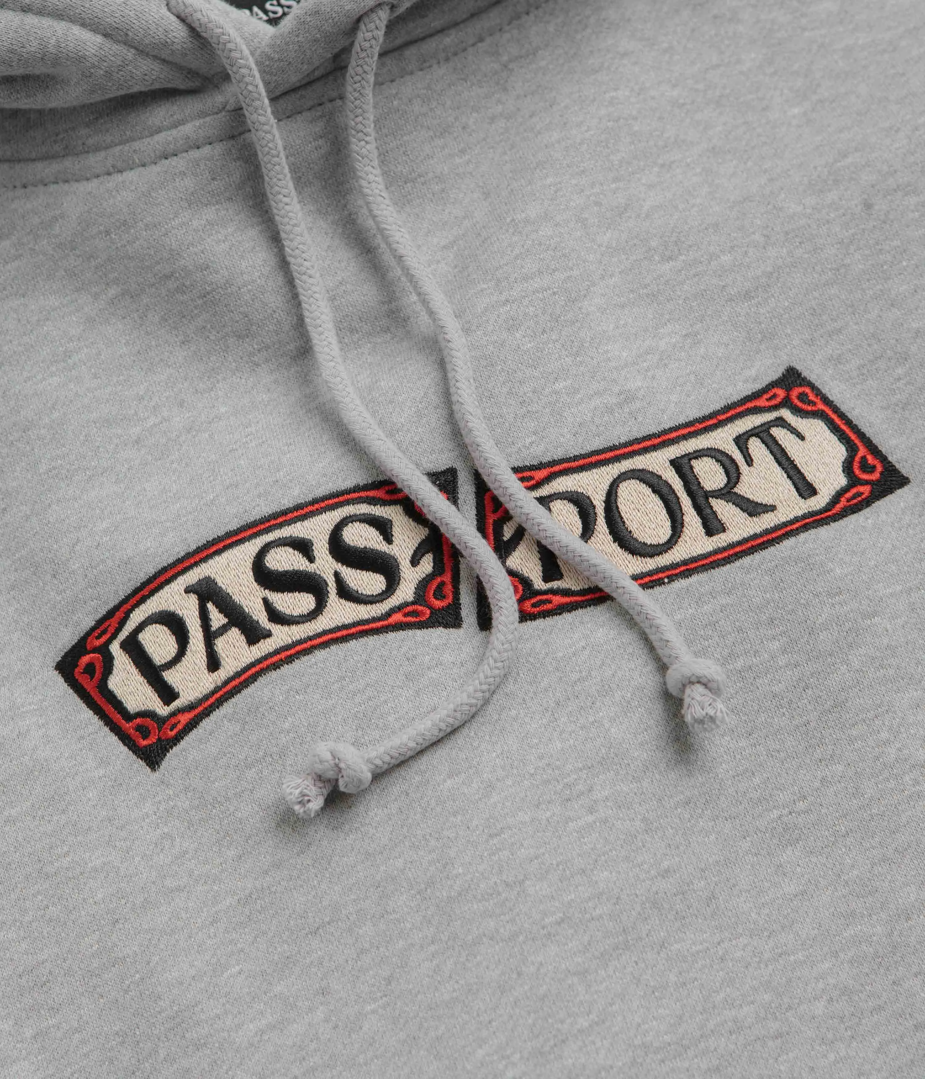 Pass Port Red Flag Hoodie - Ash