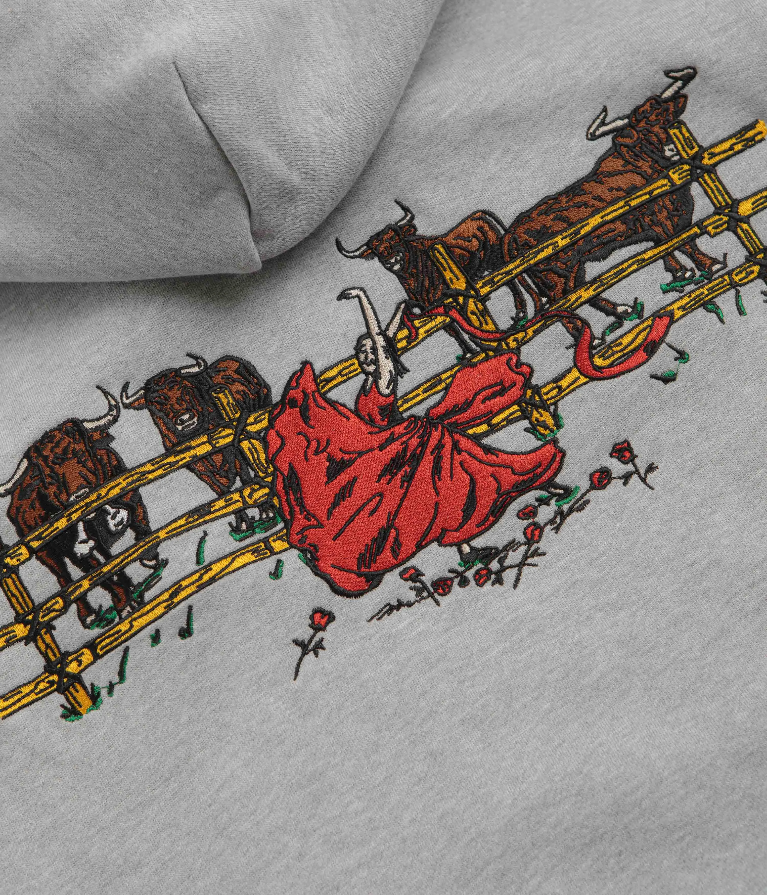 Pass Port Red Flag Hoodie - Ash