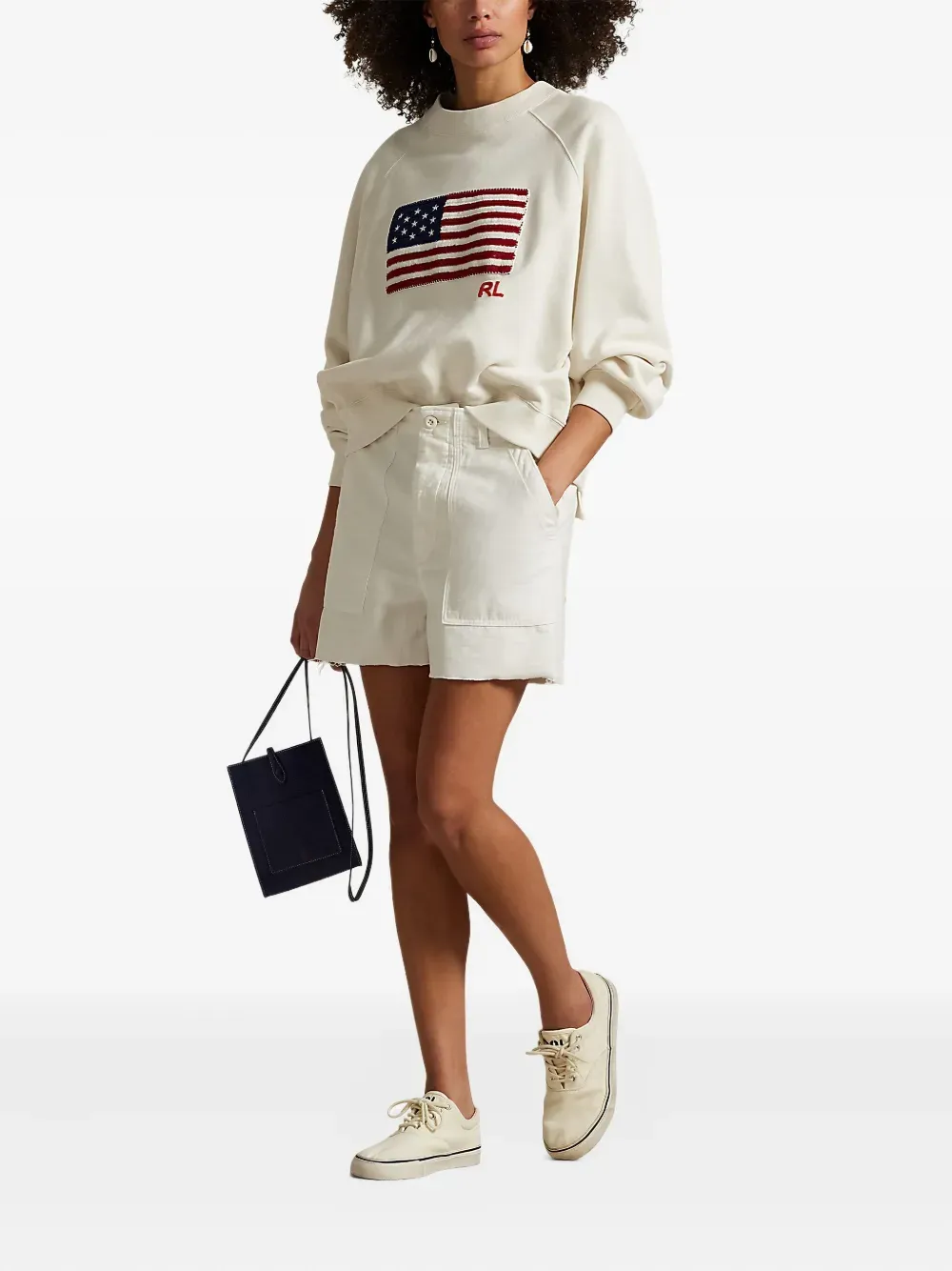 POLO RALPH LAUREN - Women Ecru Relaxed Fit Shorts