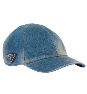 Prada Blue Nylon Baseball Cap