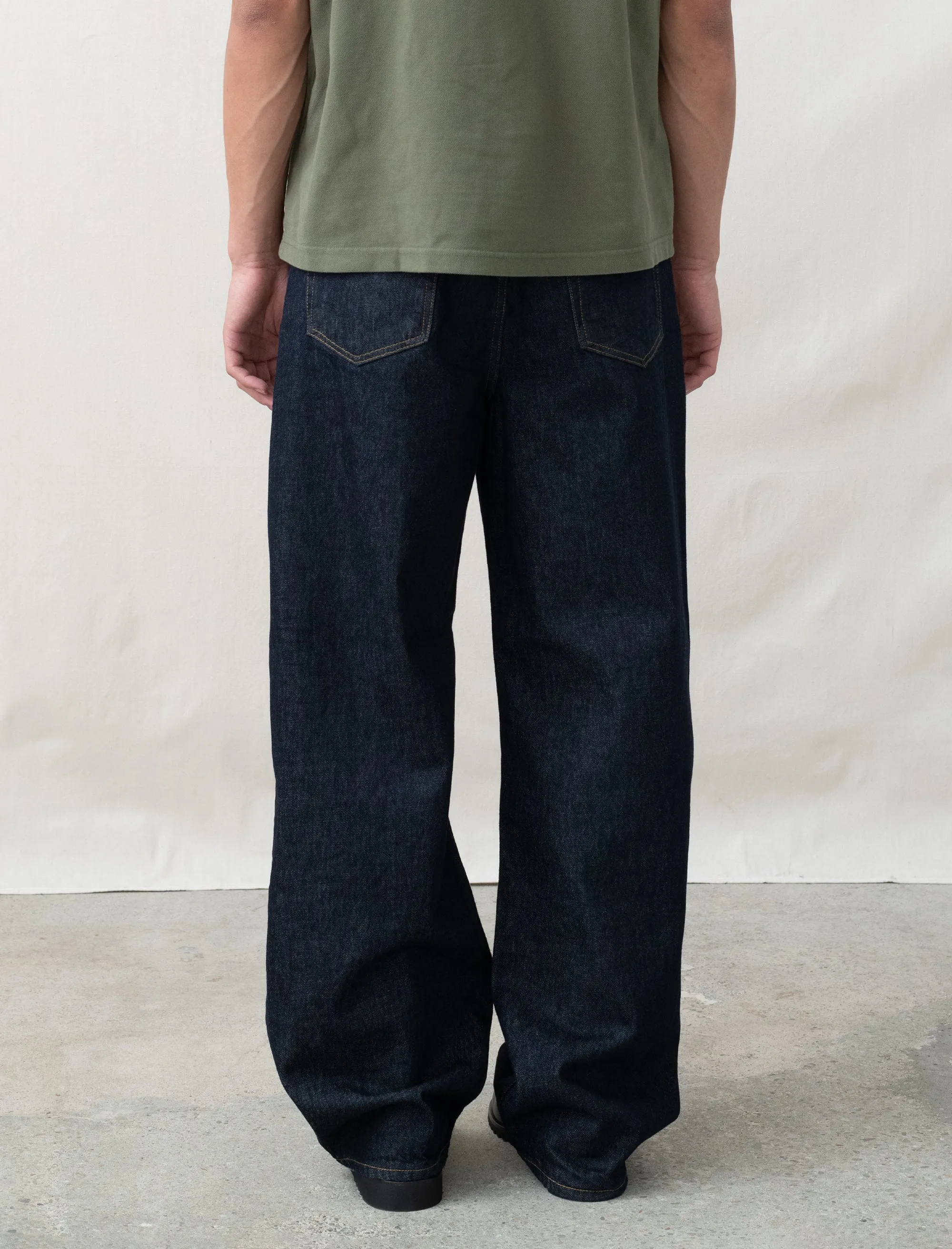 Relaxed Denim Jeans (Rinsed Indigo)