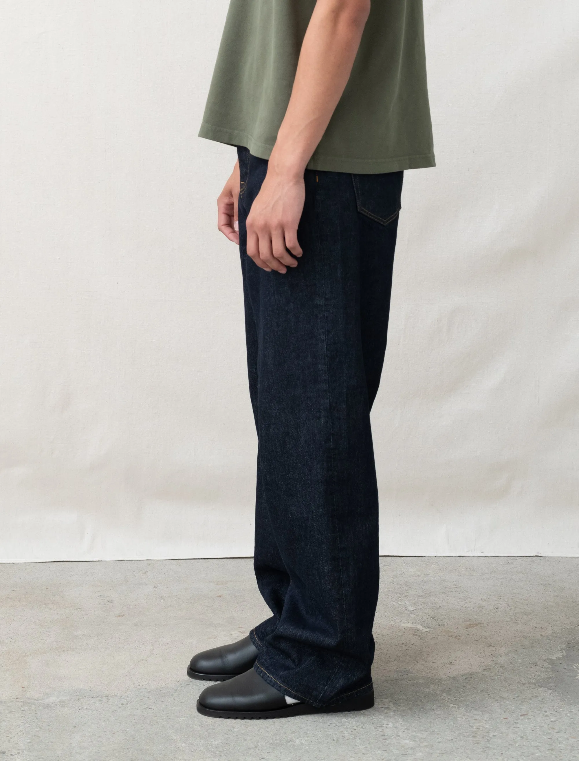 Relaxed Denim Jeans (Rinsed Indigo)