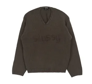 Roll V-Neck Logo Sweater