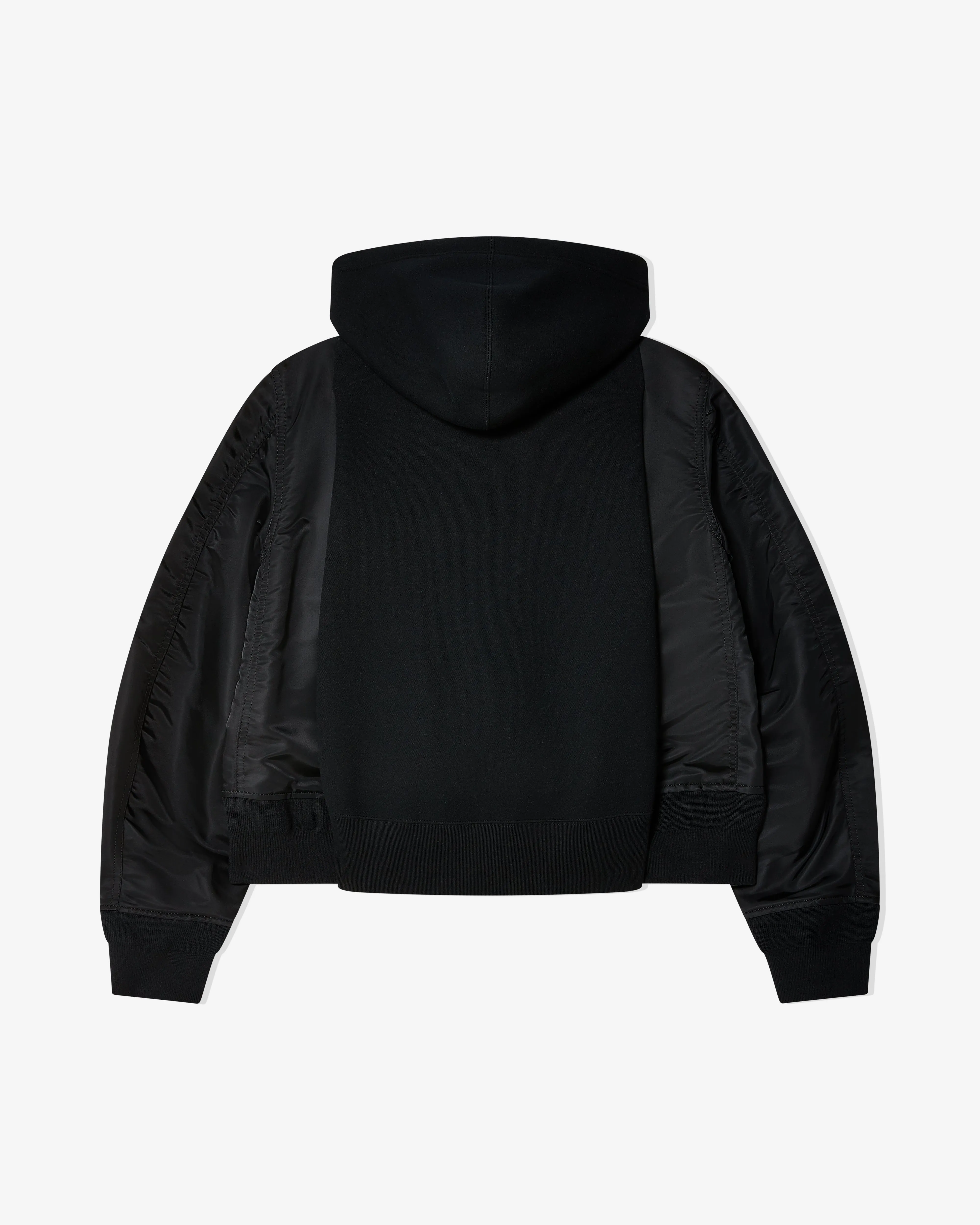 Sacai - Women's Spong Sweat x Nylon Twill Hoodie - (Black)