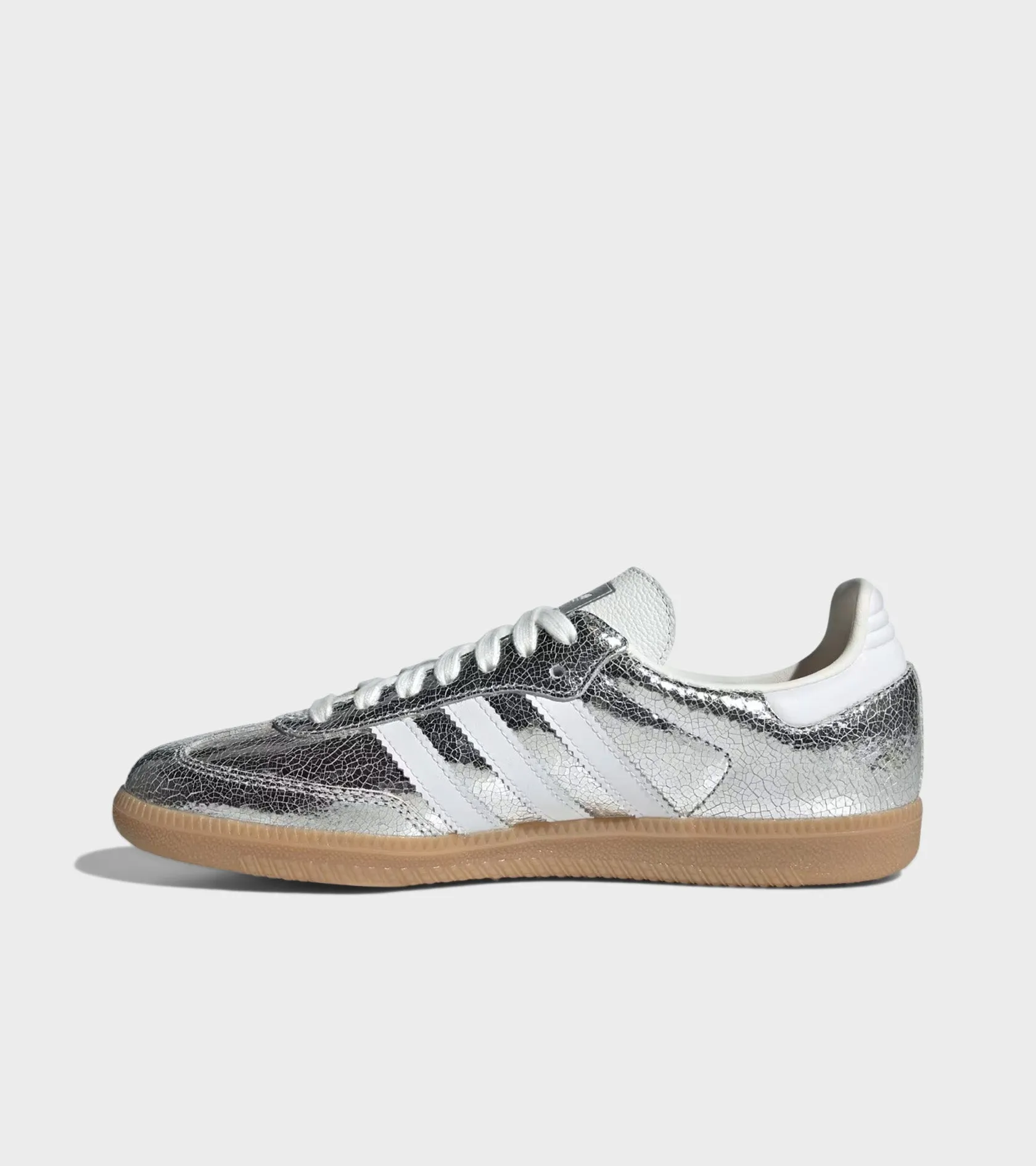 Samba AND W Silver Metallic/White