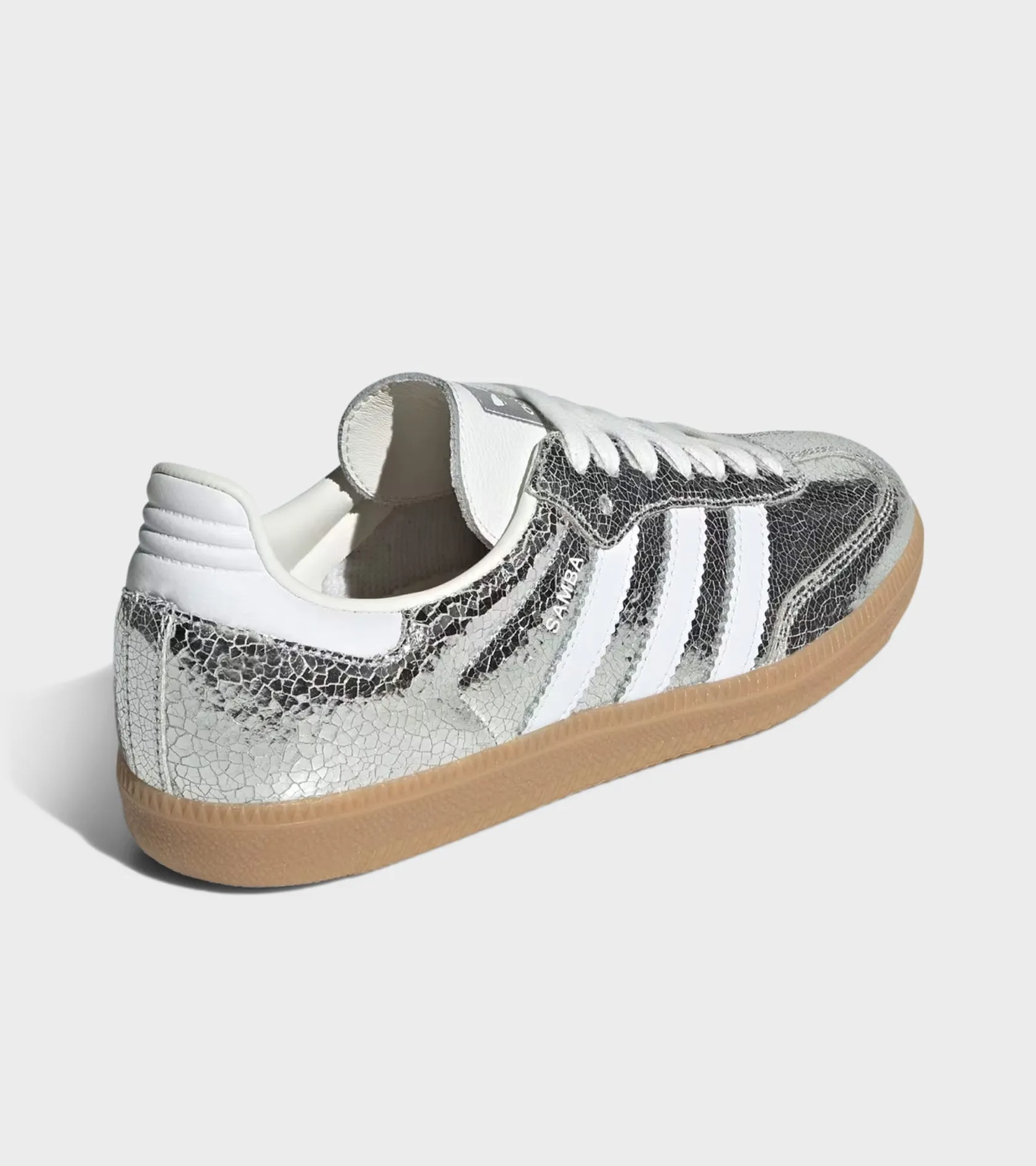Samba AND W Silver Metallic/White
