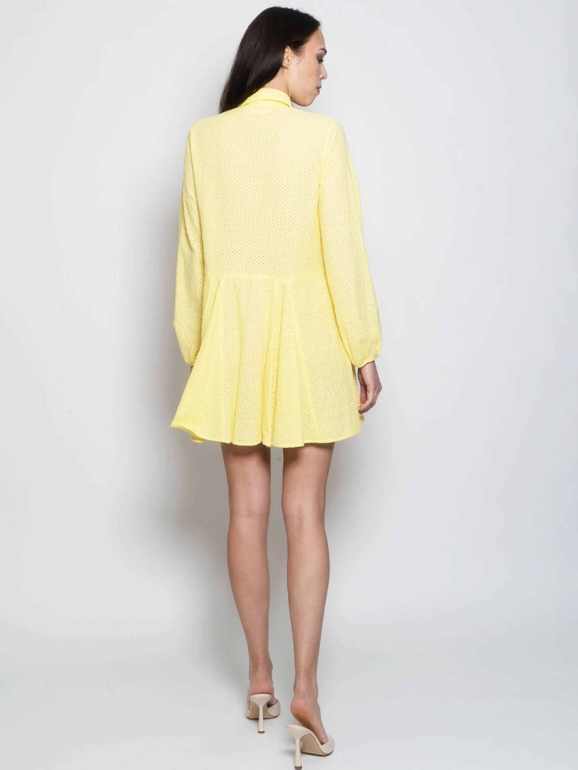 Short Chemisier Dress in Sangallo Mimosa