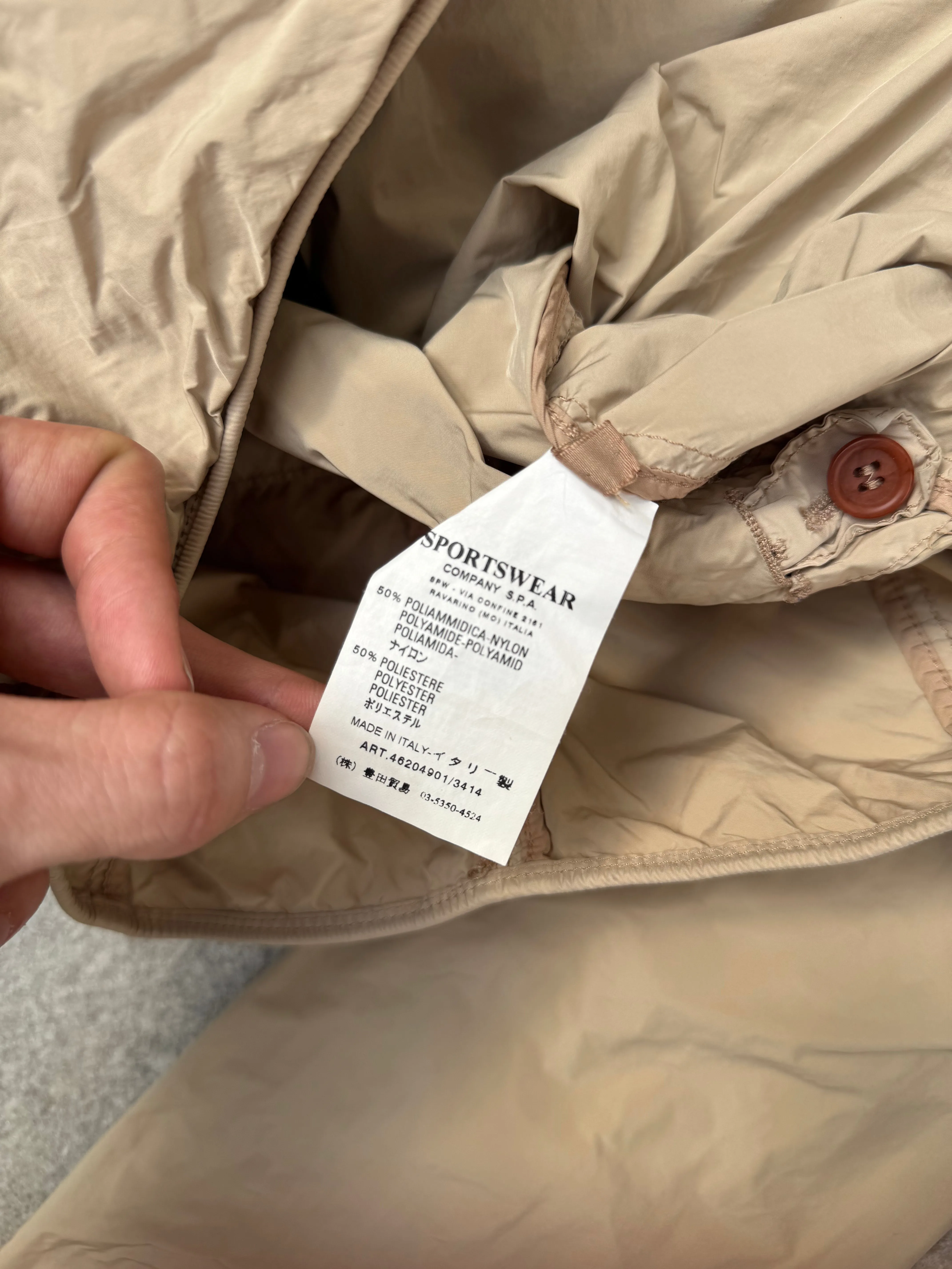 S/S 2007 C.P. Company Beige Lightweight Hooded Windbreaker