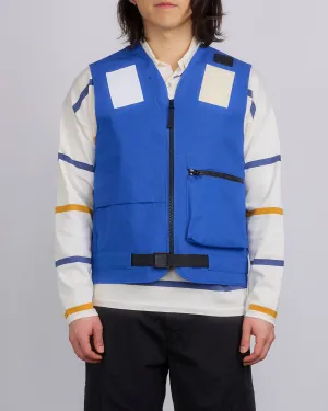 Stone Island Marina Aluminum Tela Cargo Vest Blue Marine