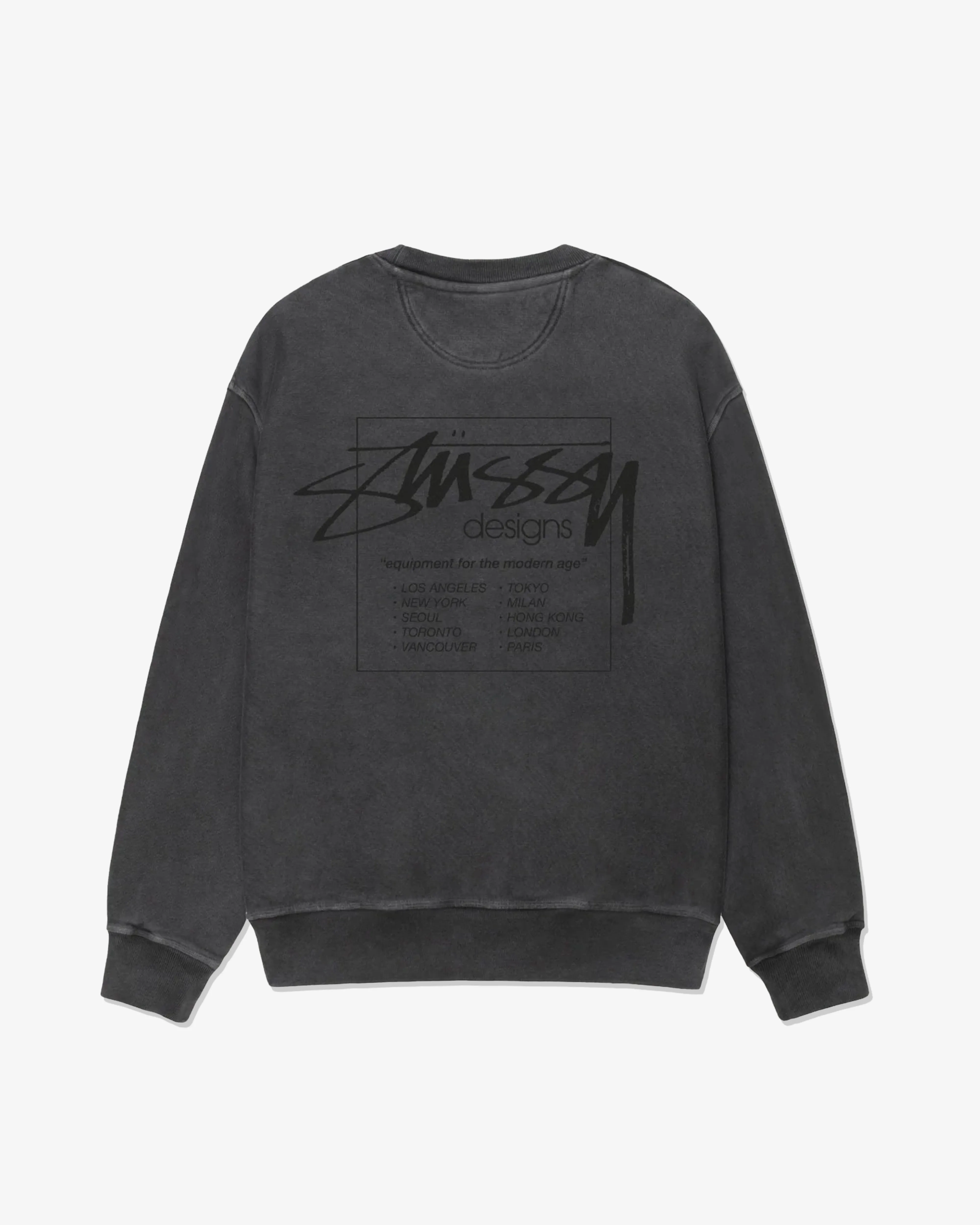 Stssy - Men's Modern Age Pig. Dyed Crew - (Black)
