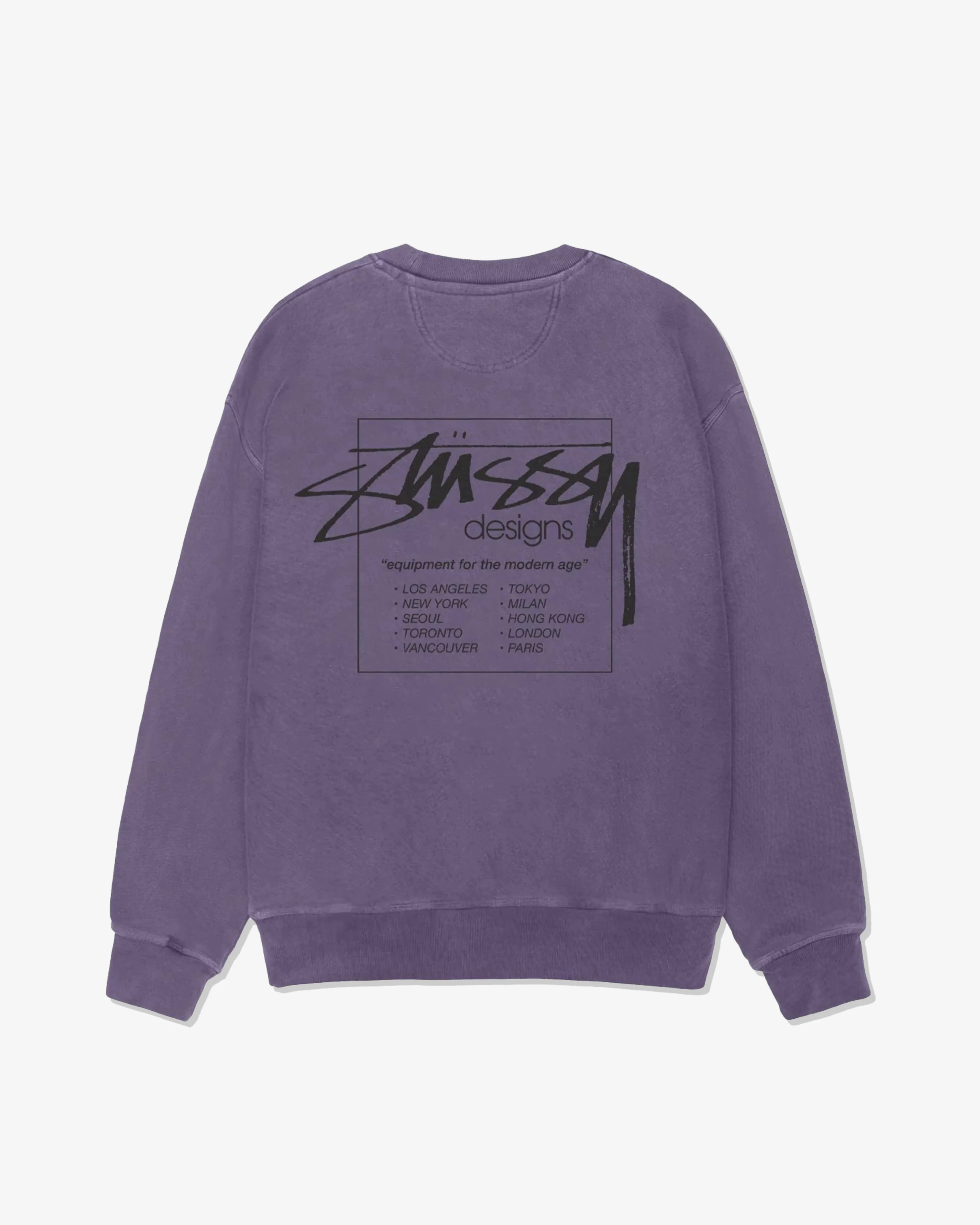 Stssy - Men's Modern Age Pig. Dyed Crew - (Grape)