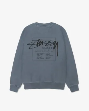 Stssy - Men's Modern Age Pig. Dyed Crew - (Navy)