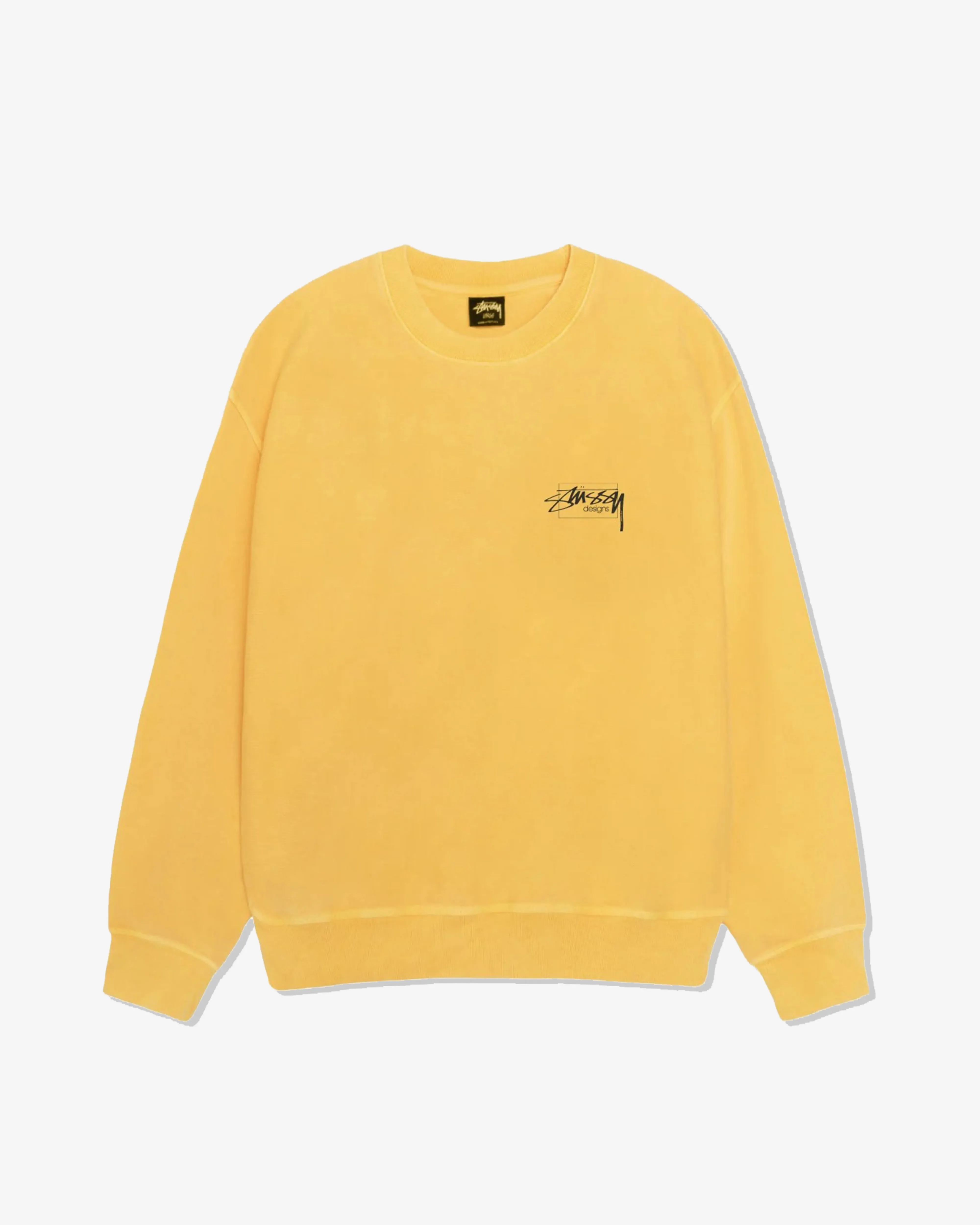 Stssy - Men's Modern Age Pig. Dyed Crew - (Yellow)