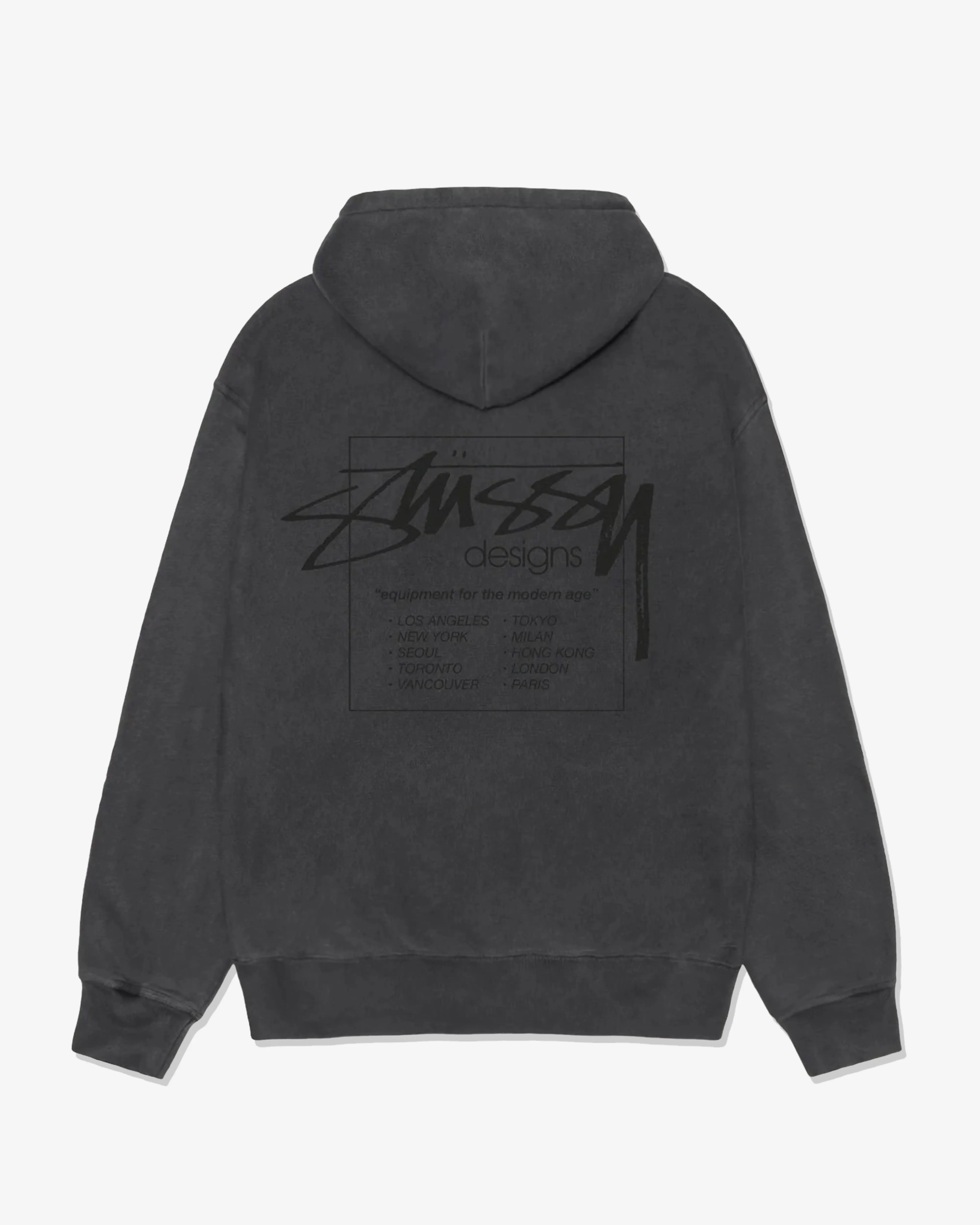 Stssy - Men's Modern Age Pig. Dyed Hoodie - (Black)