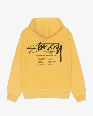 Stssy - Men's Modern Age Pig. Dyed Hoodie - (Yellow)
