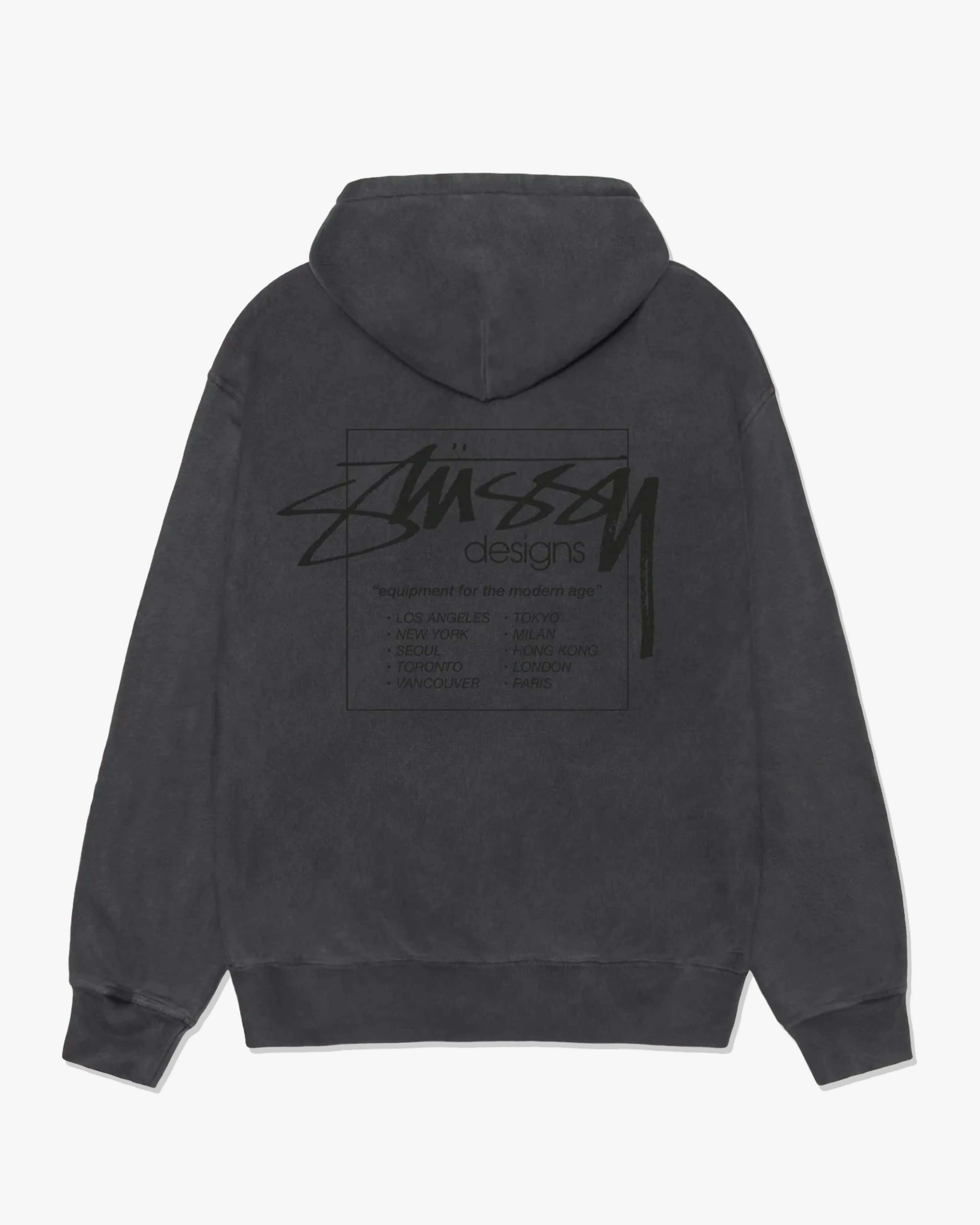 Stssy - Men's Modern Age Pig. Dyed Zip Hoodie - (Black)