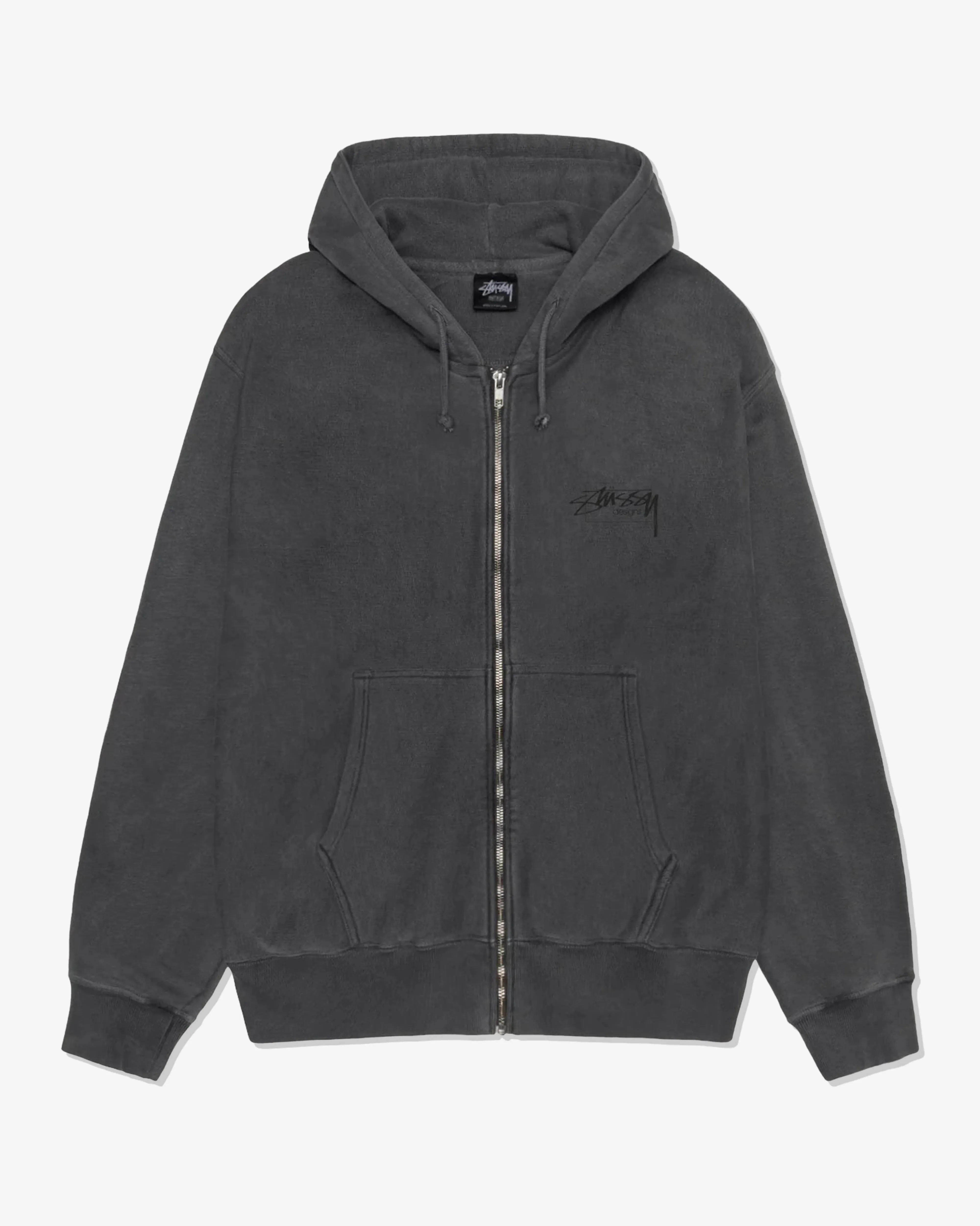Stssy - Men's Modern Age Pig. Dyed Zip Hoodie - (Black)