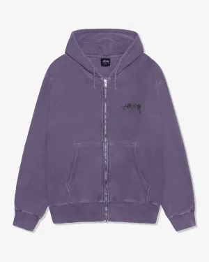 Stssy - Men's Modern Age Pig. Dyed Zip Hoodie - (Grape)