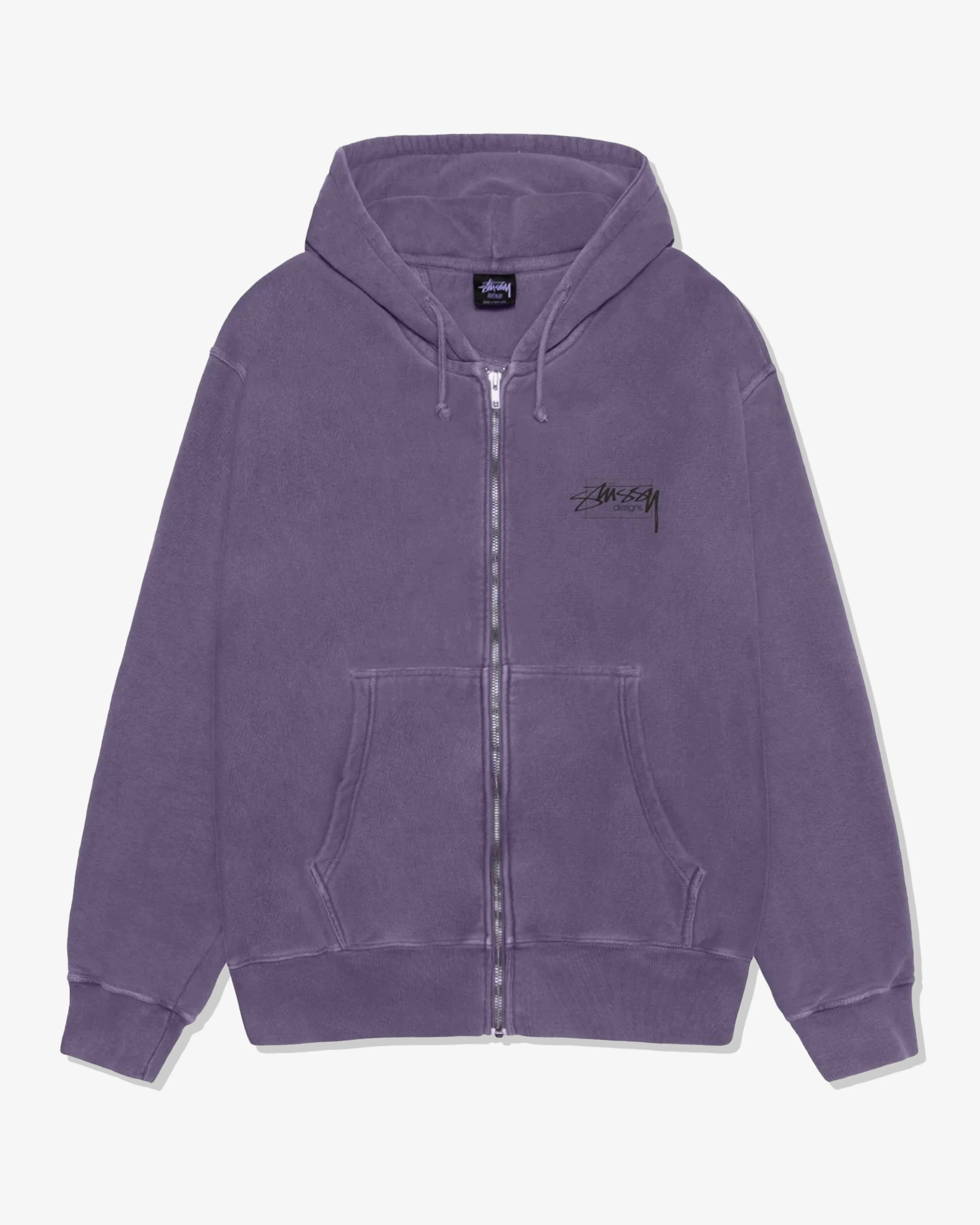 Stssy - Men's Modern Age Pig. Dyed Zip Hoodie - (Grape)