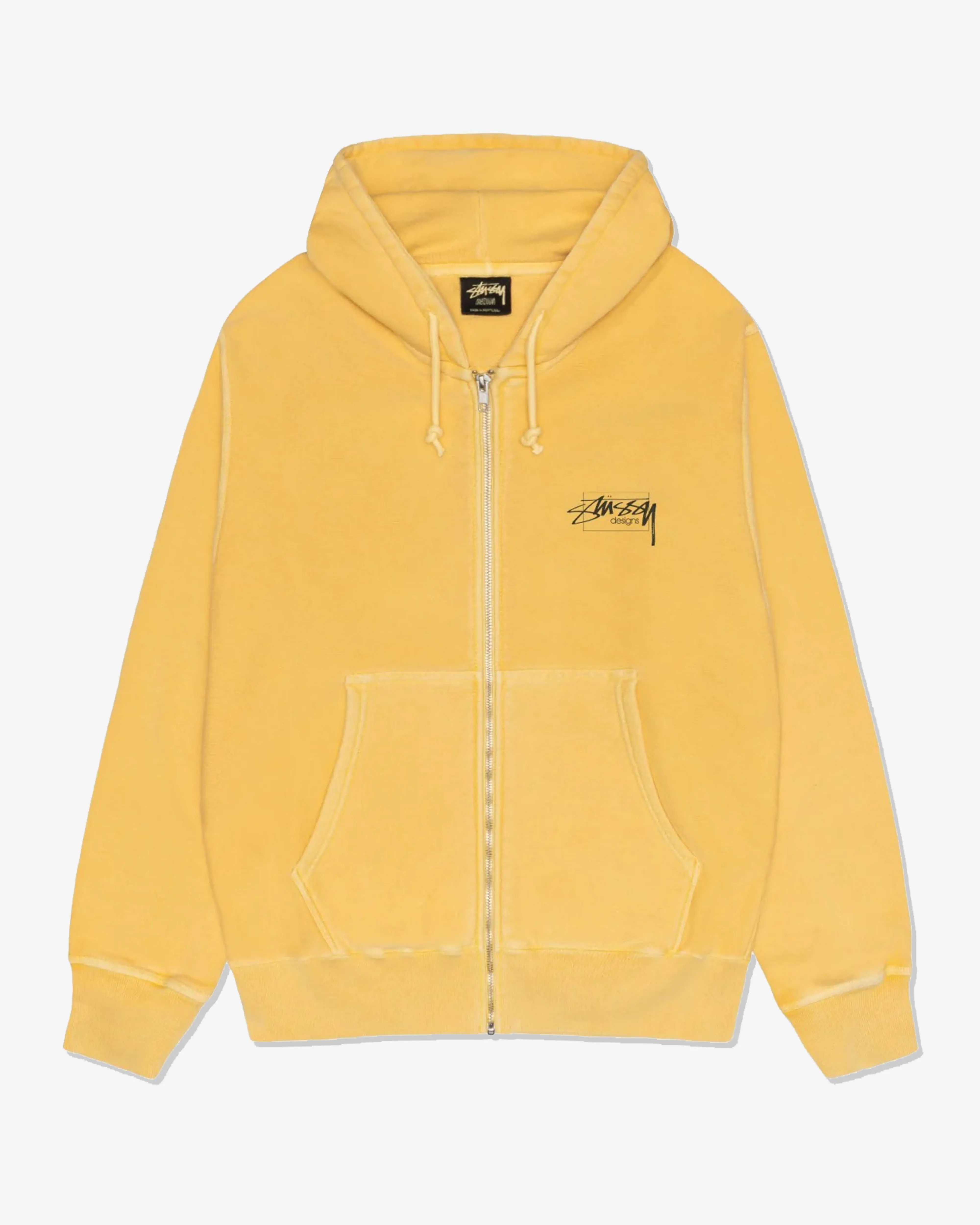 Stssy - Men's Modern Age Pig. Dyed Zip Hoodie - (Yellow)
