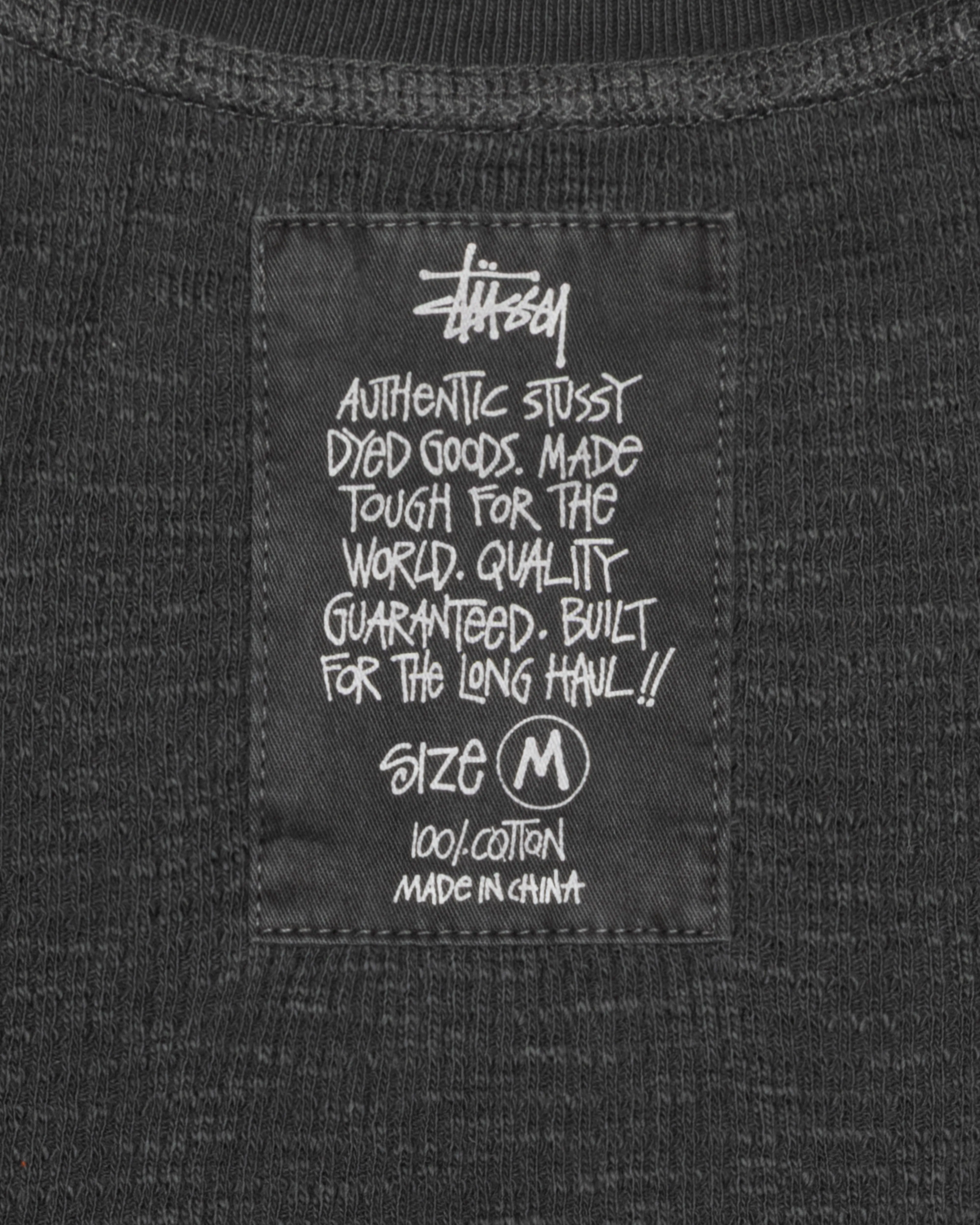 Stssy - Men's Pigment Dyed Short Sleeve Thermal - (Faded Black)