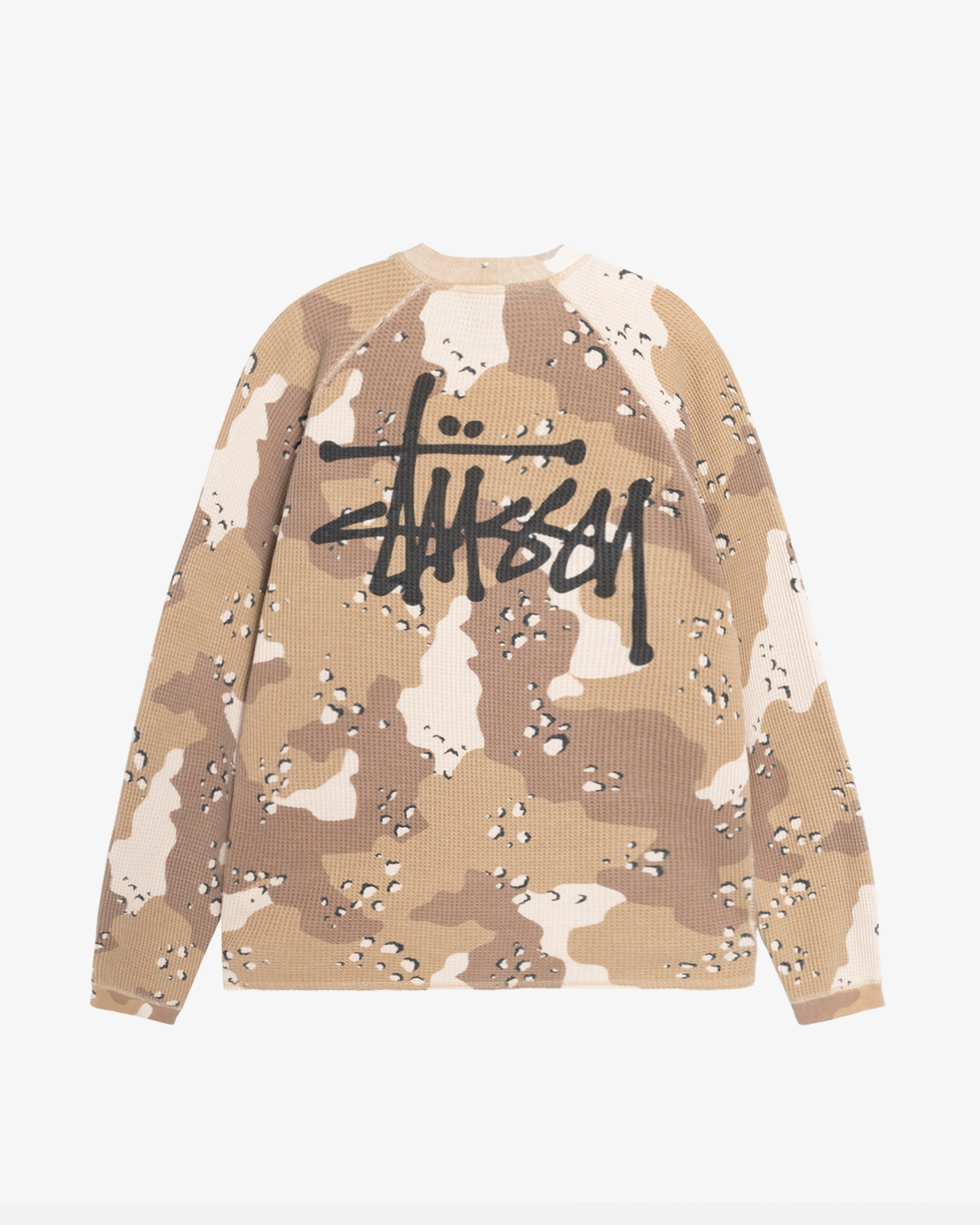 Stssy - Men's Raglan Thermal Long Sleeve Crew - (Desert Camo)