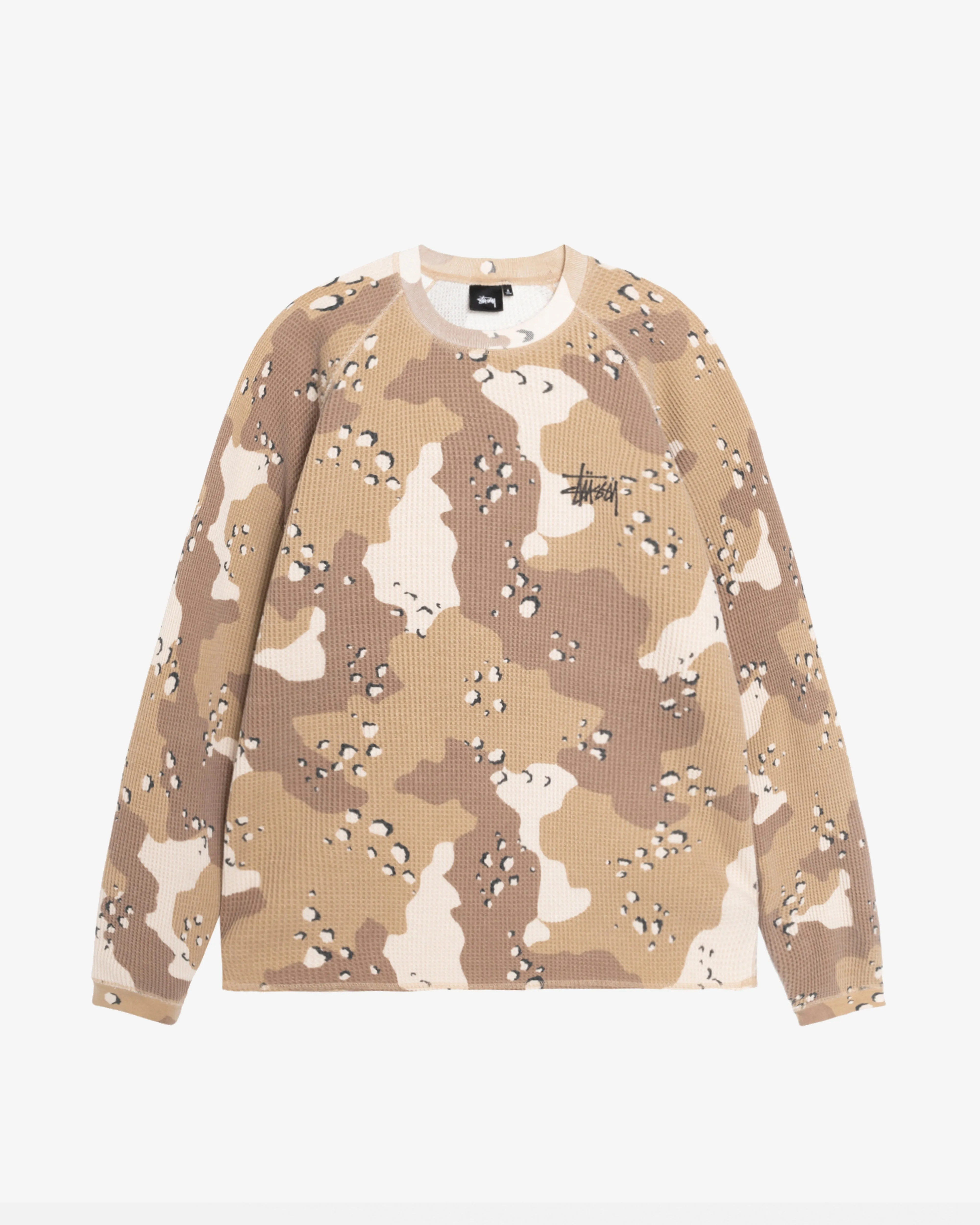 Stssy - Men's Raglan Thermal Long Sleeve Crew - (Desert Camo)