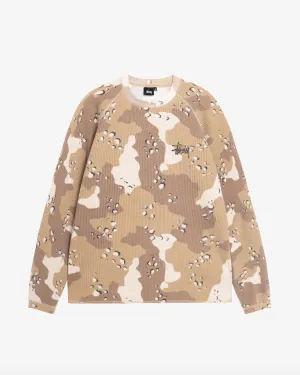Stssy - Men's Raglan Thermal Long Sleeve Crew - (Desert Camo)