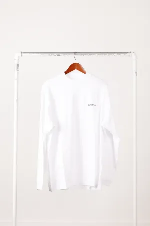 Supreme FW23 'Classic Logo' Mock Neck L/S T-Shirt White (2023)