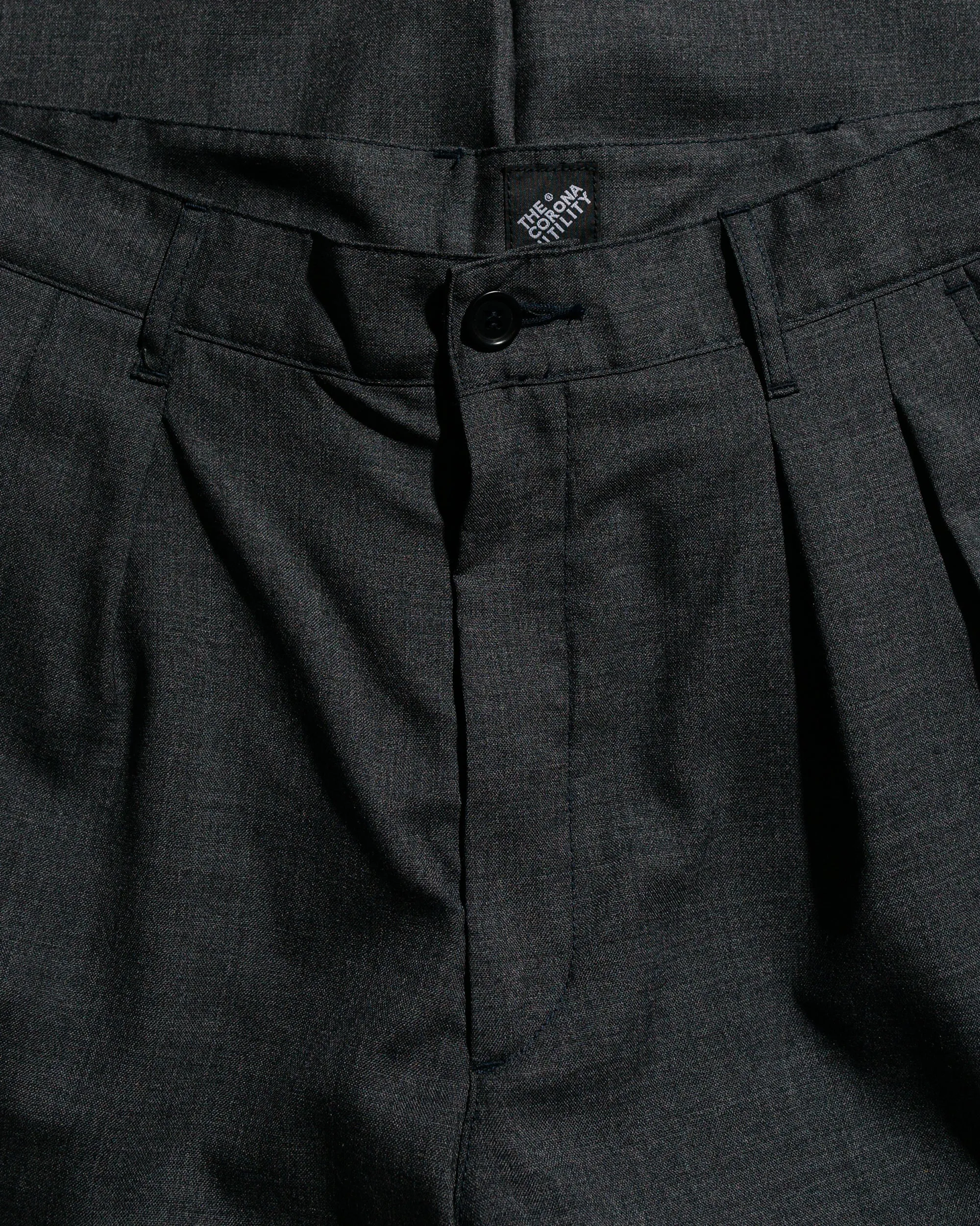 The Corona Utility CP026 2T Desert Slacks Wool Tropical Cloth Top Charcoal