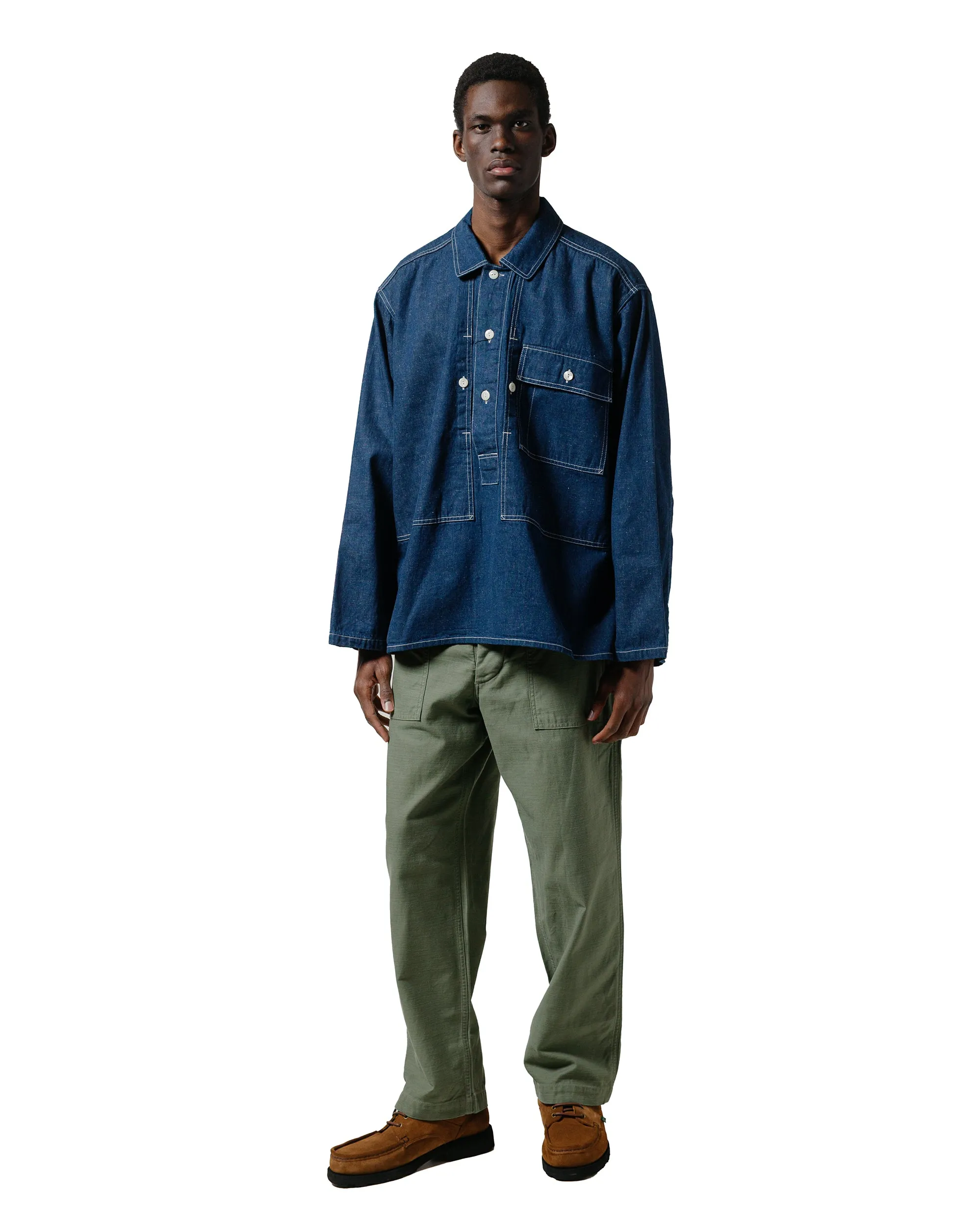 The Corona Utility CSJ004 Corona A.M Pullover Jacket 10oz Classics Denim Indigo