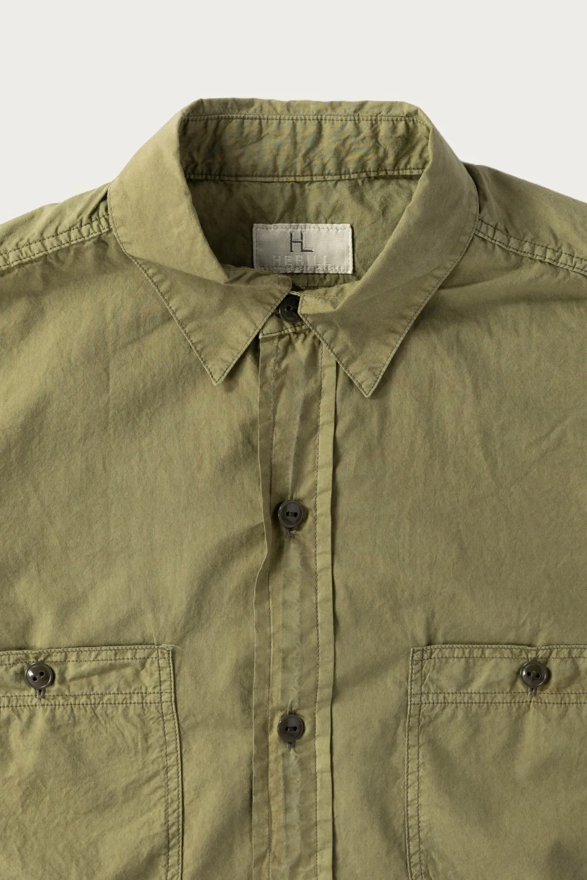U.S.N. Cotton Poplin Shirt - Olive Drab