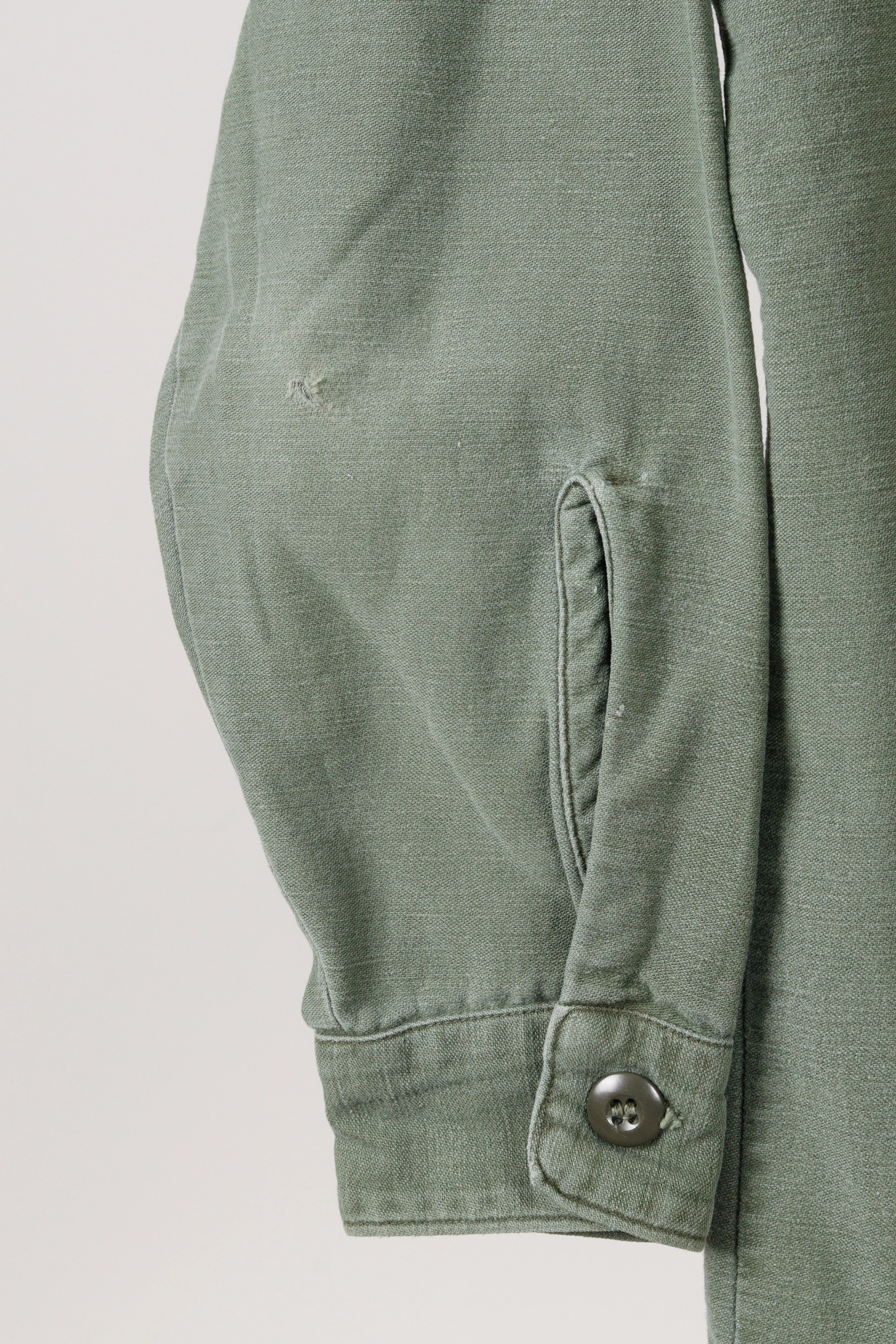 Vintage 60's U.S Military 'Custom Cut Off Collar' Utility Shirt