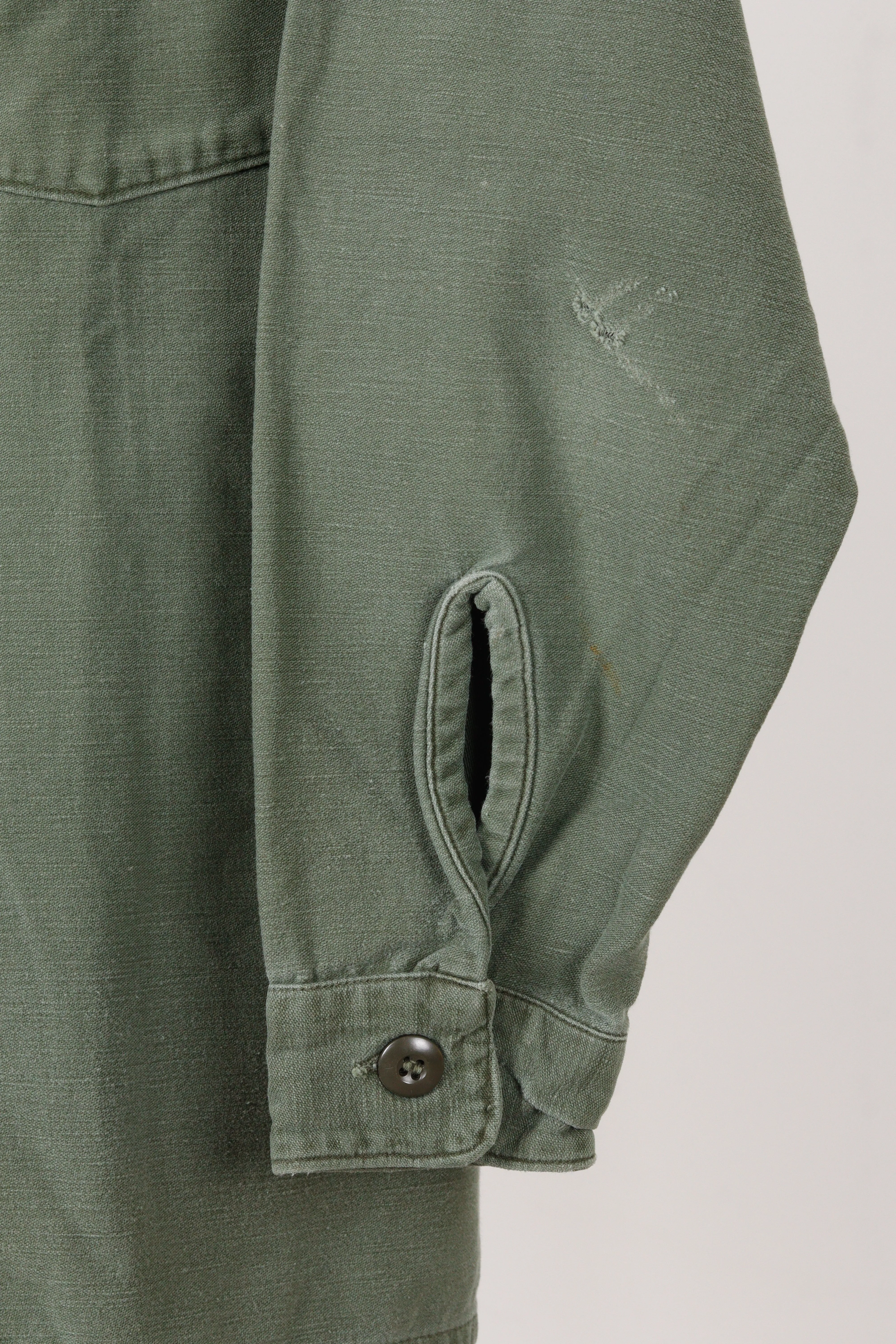 Vintage 60's U.S Military 'Custom Cut Off Collar' Utility Shirt