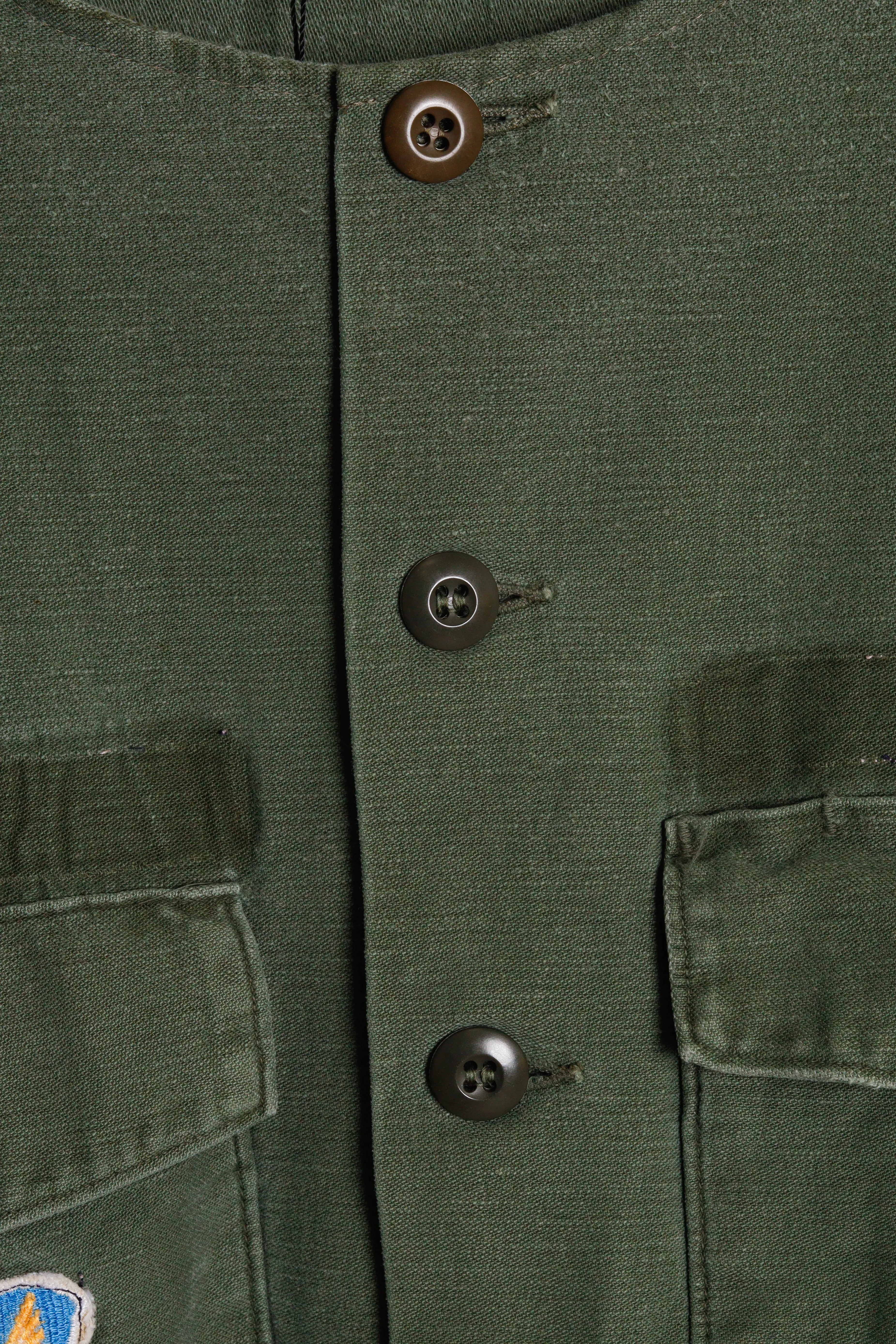 Vintage 60's U.S Military 'Custom Cut Off Collar' Utility Shirt