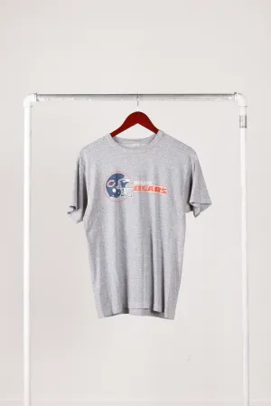 Vintage 80's Chicago Bears 'Classic Helmet Logo' T-Shirt Grey