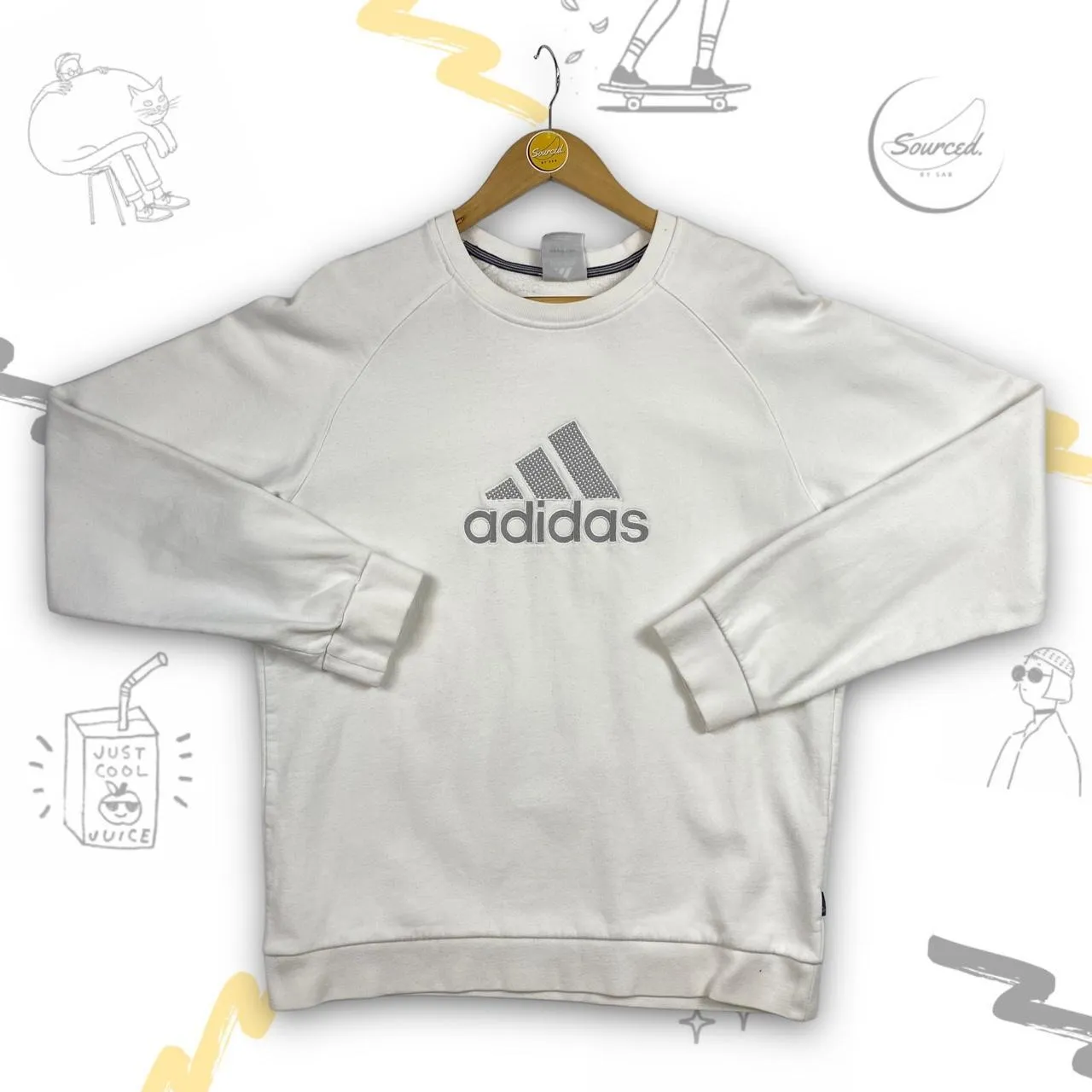 Vintage 90s Adidas Centre Logo Sweatshirt