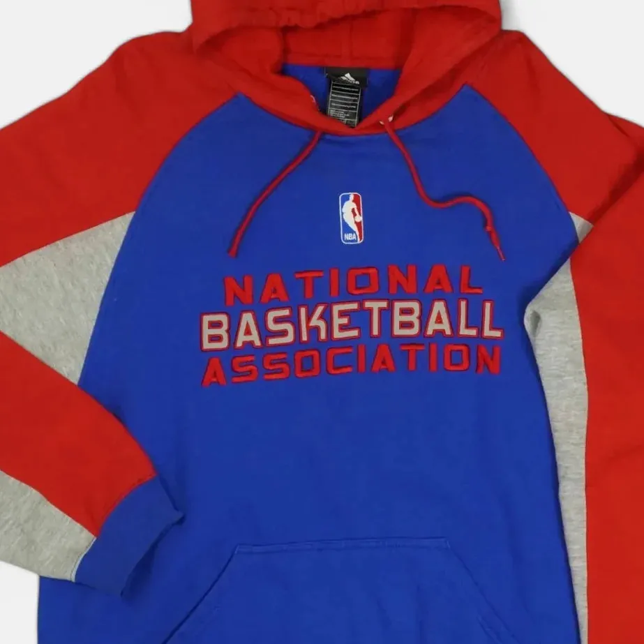 Vintage Adidas Blue NBA Hoodie (L)