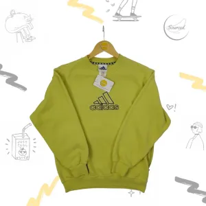 Vintage Adidas Embroidered Large Centre Logo Crewneck (XS)