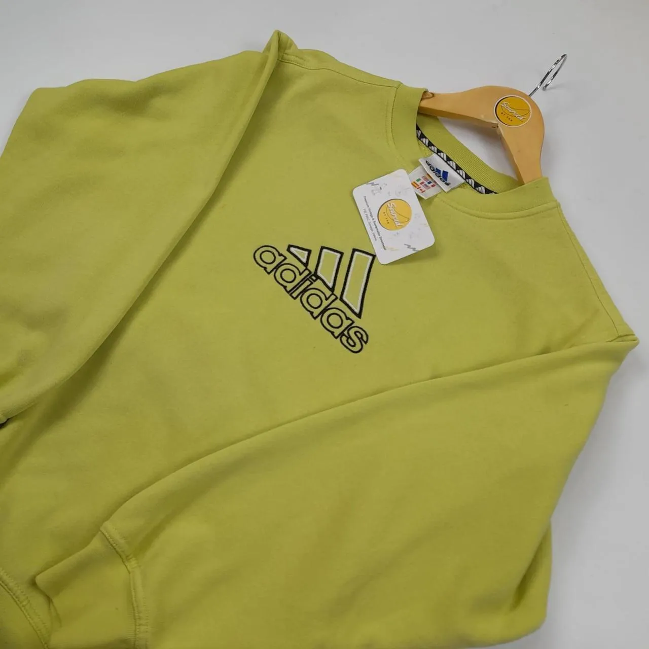 Vintage Adidas Embroidered Large Centre Logo Crewneck (XS)