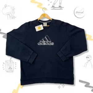Vintage Adidas Embroidered Small Centre Logo Crewneck  (L)