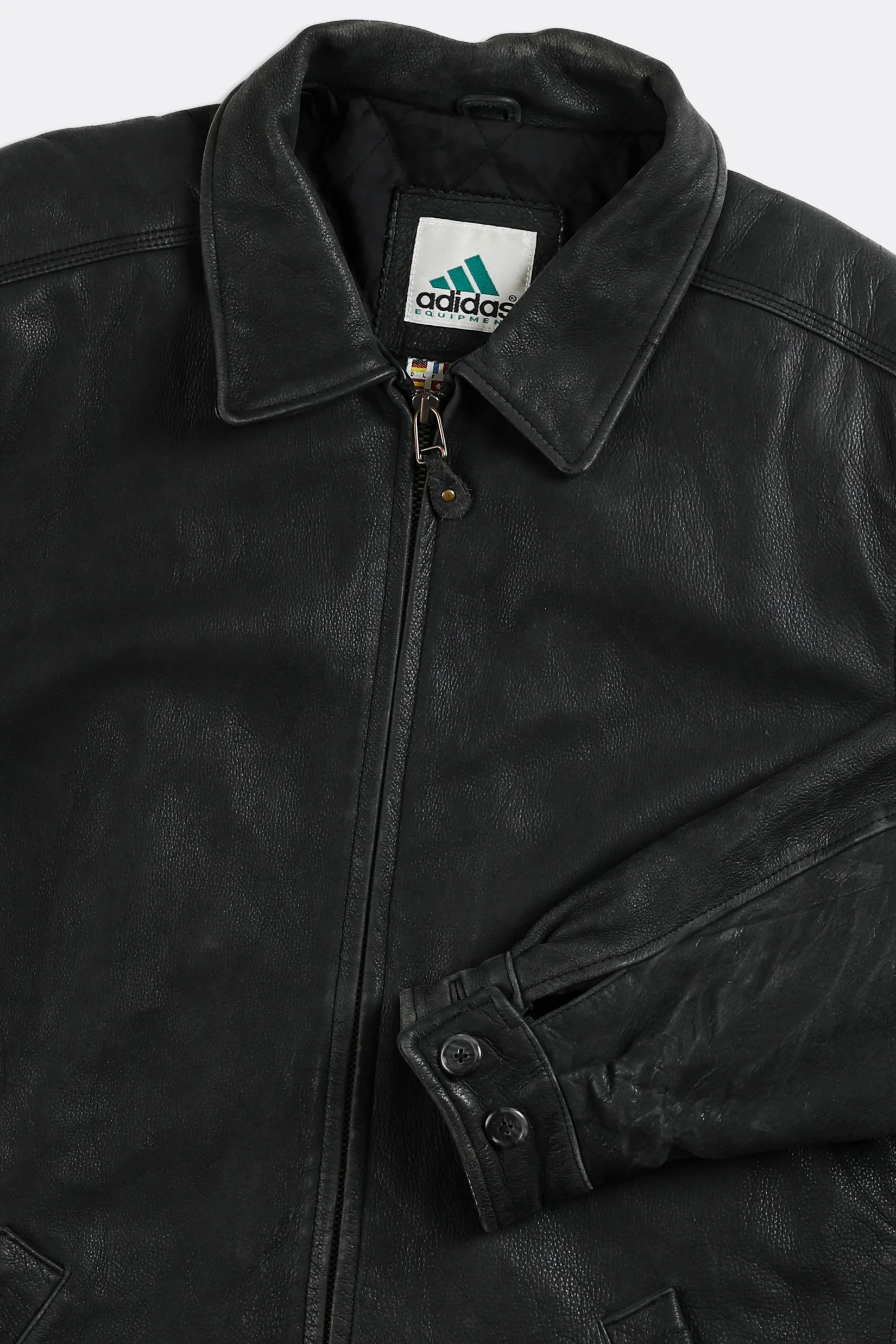 Vintage Adidas Leather Jacket - L
