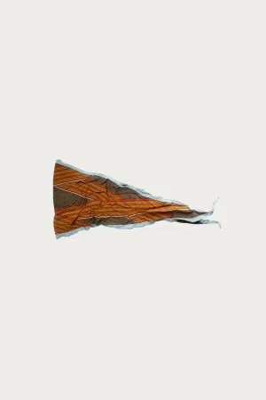 WASHER Crinkle Silk Neckerchief (PECOS Stripe) - Khaki